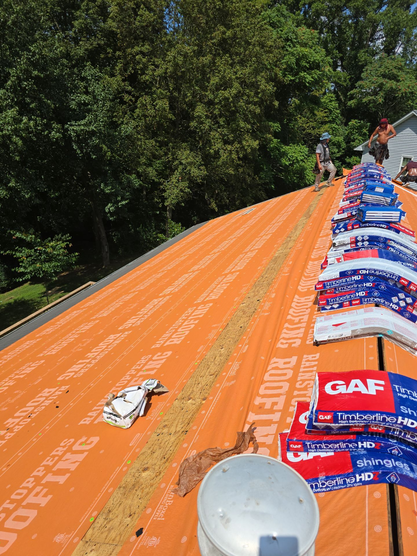 Residential Roofing Installation using GAF Timberline HDZ Pewter Gray by Rainstoppers Roofing