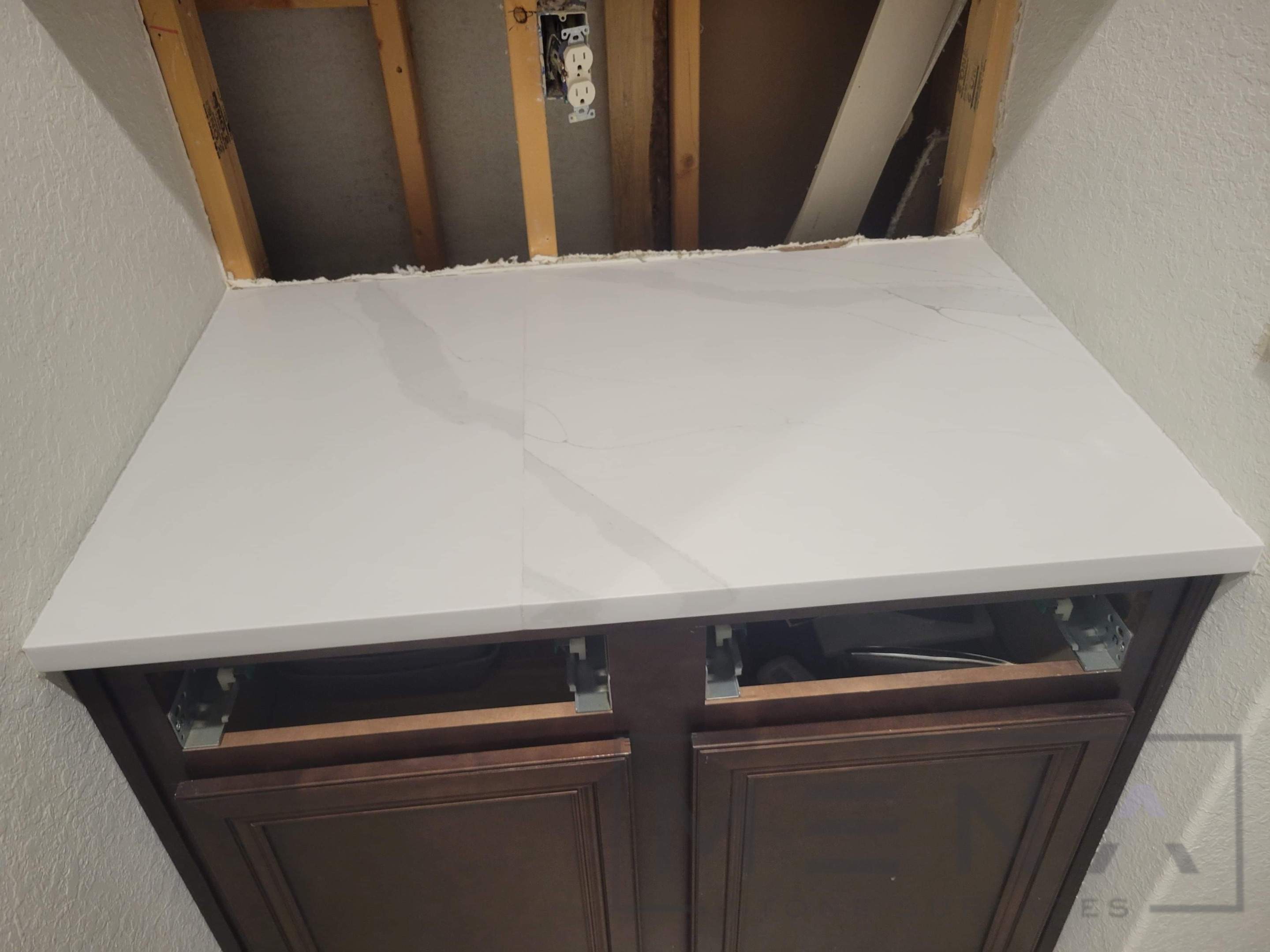 Quartz Countertop and Matching Backsplash Installation in San Antonio by Mena stone surfaces