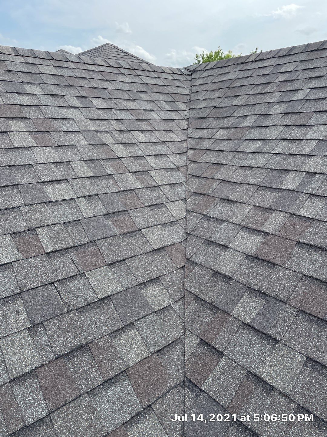 Storm Damaged Roof Replacement by Eaton Roofing 