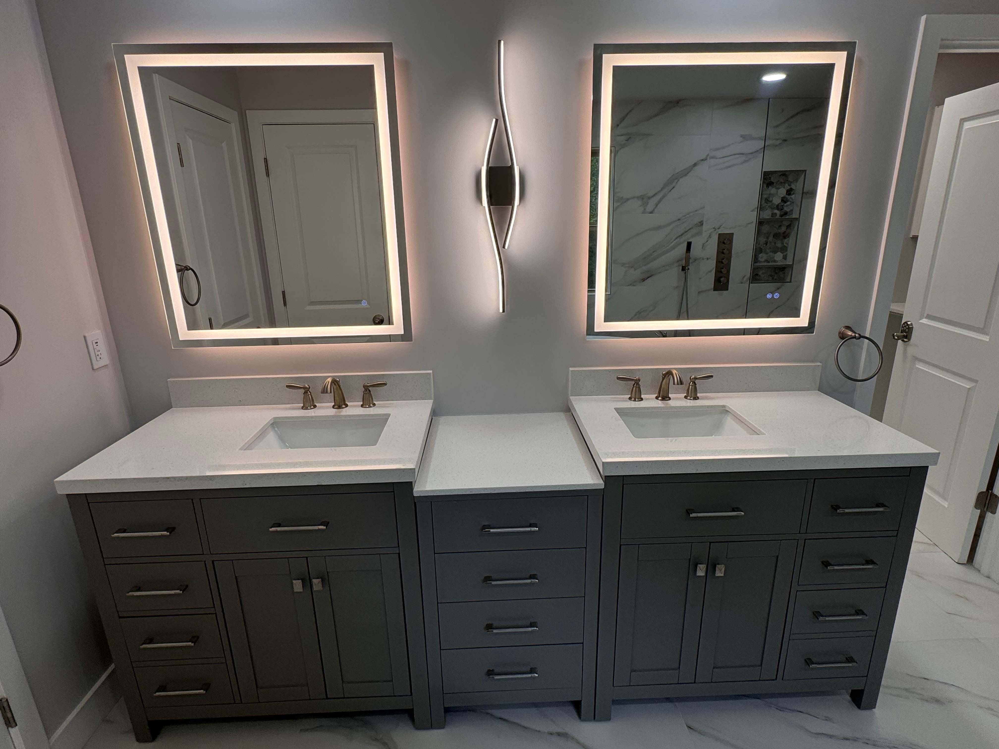 Master bathroom renovation by Prudencio