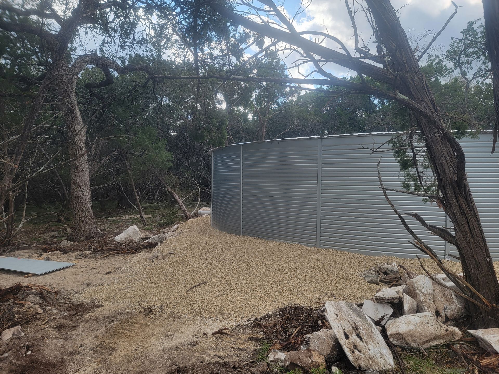 Major Addition using 52000 gallon Pioneer (XLR 40/2 ZN) in silver by Hill Country Rain Water