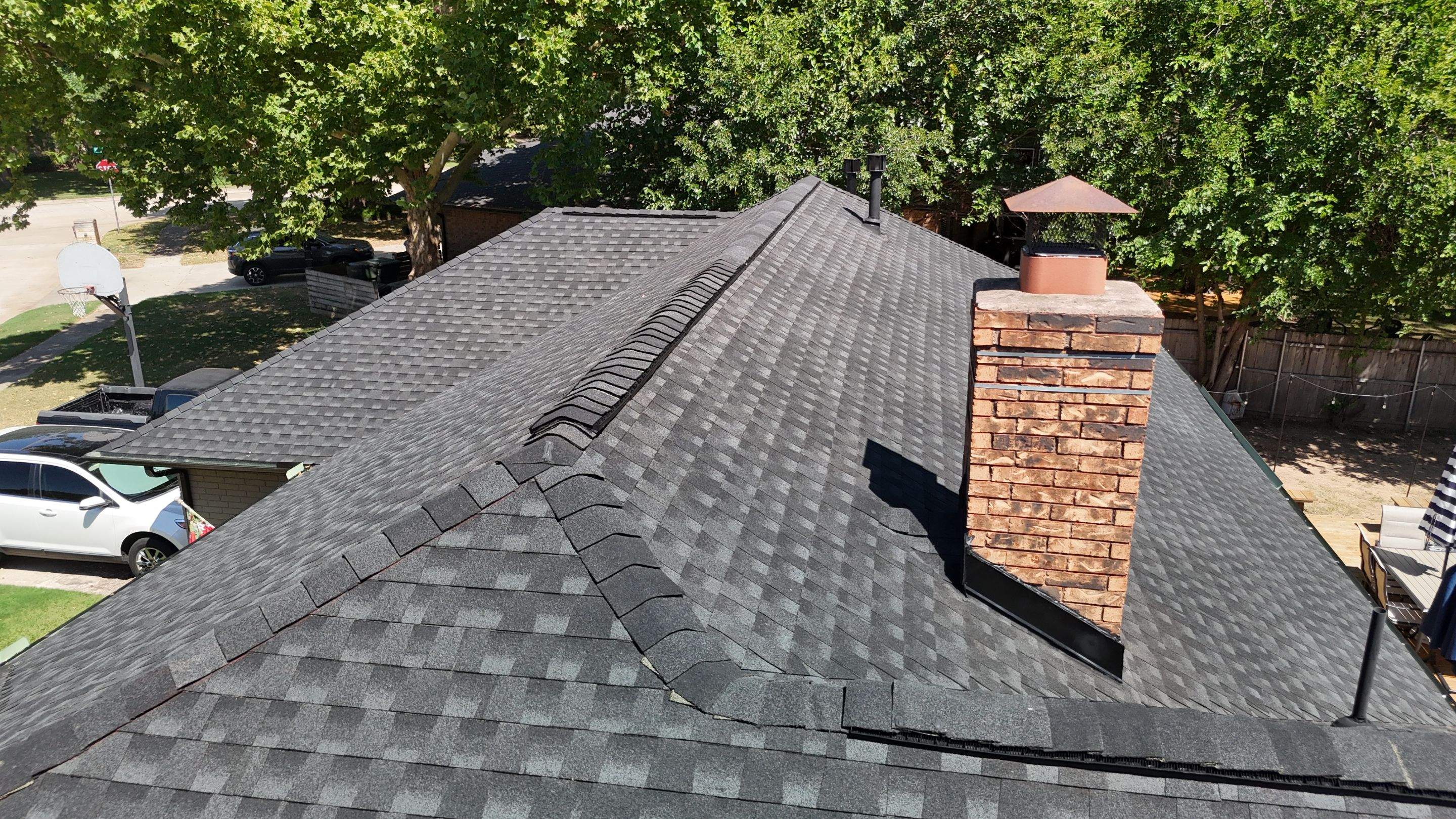 GAF Timberline HDZ Reroof - Gutters, Garage Door & Full Upgrade - Norman, OK by 5Coat Roofing & Construction