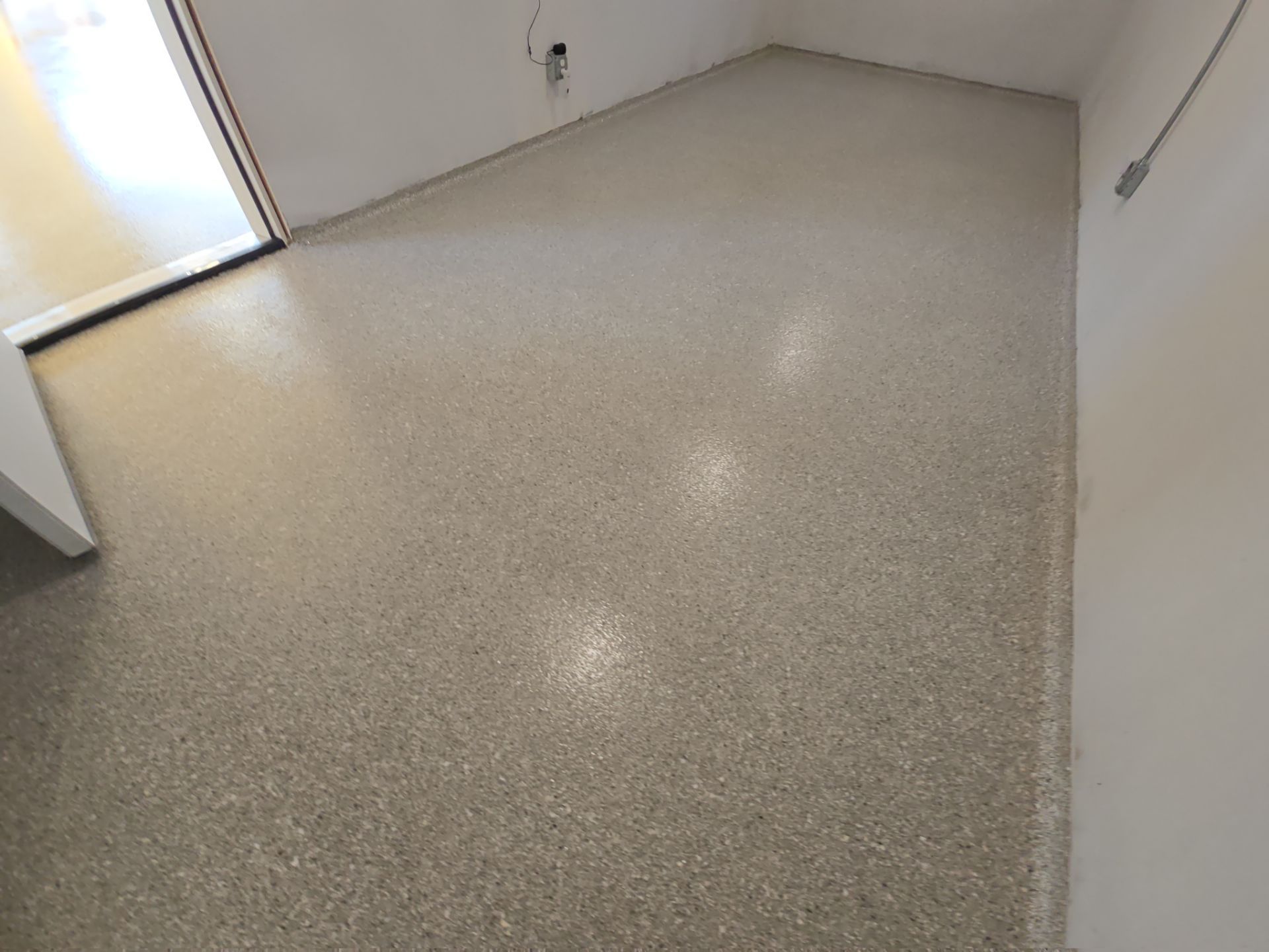 Garage Transformation using Limestone Hybrid by Croc Coatings, LLC