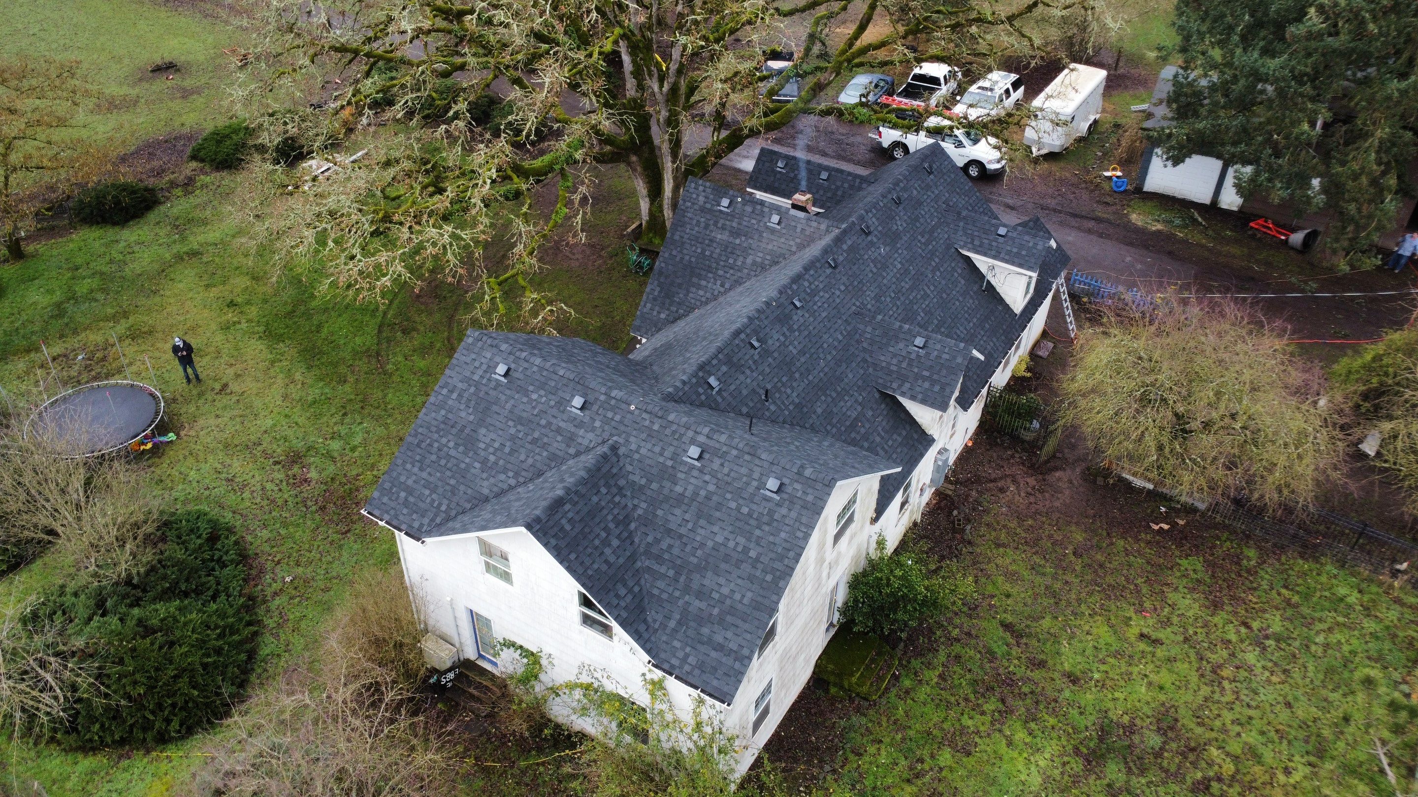 Residential Roofing Installation using IKO Dynasty (Color: Granite Black) by Orezona Building & Roofing Company, Inc.