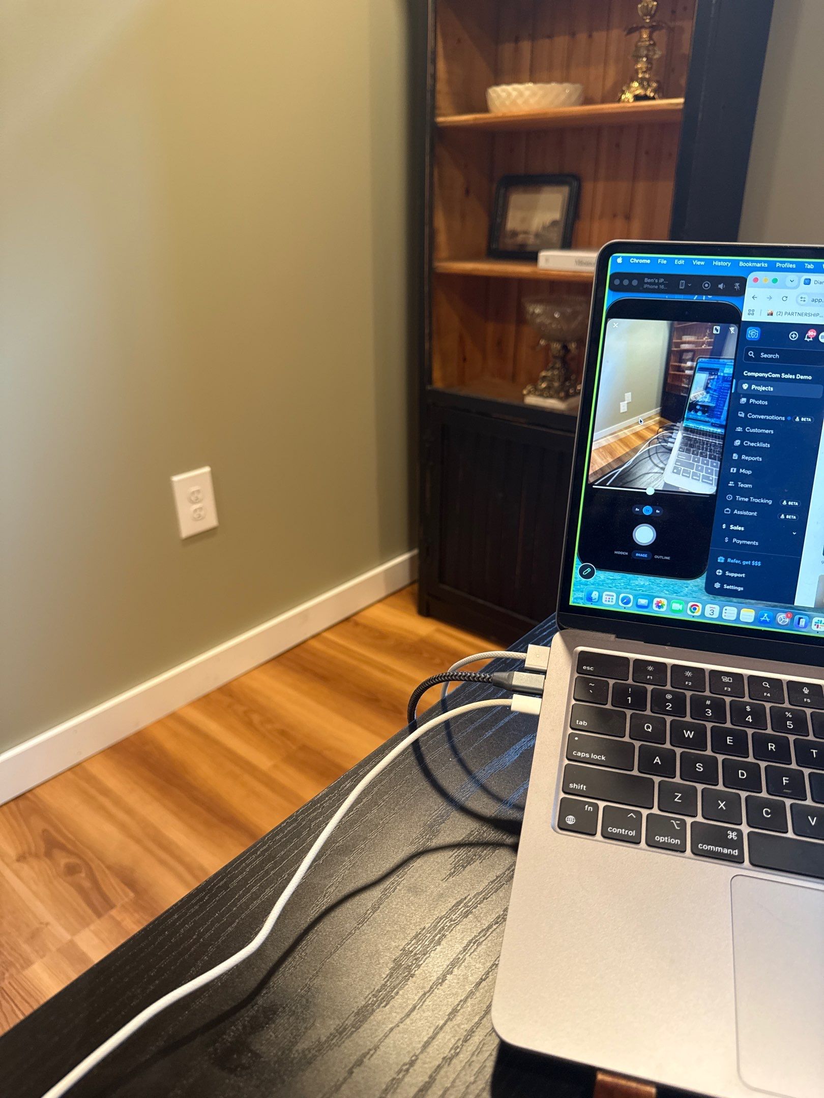 Home Office Electrical Outlet Replacement and Interior Updates in Lincoln by CompanyCam Sales Demo