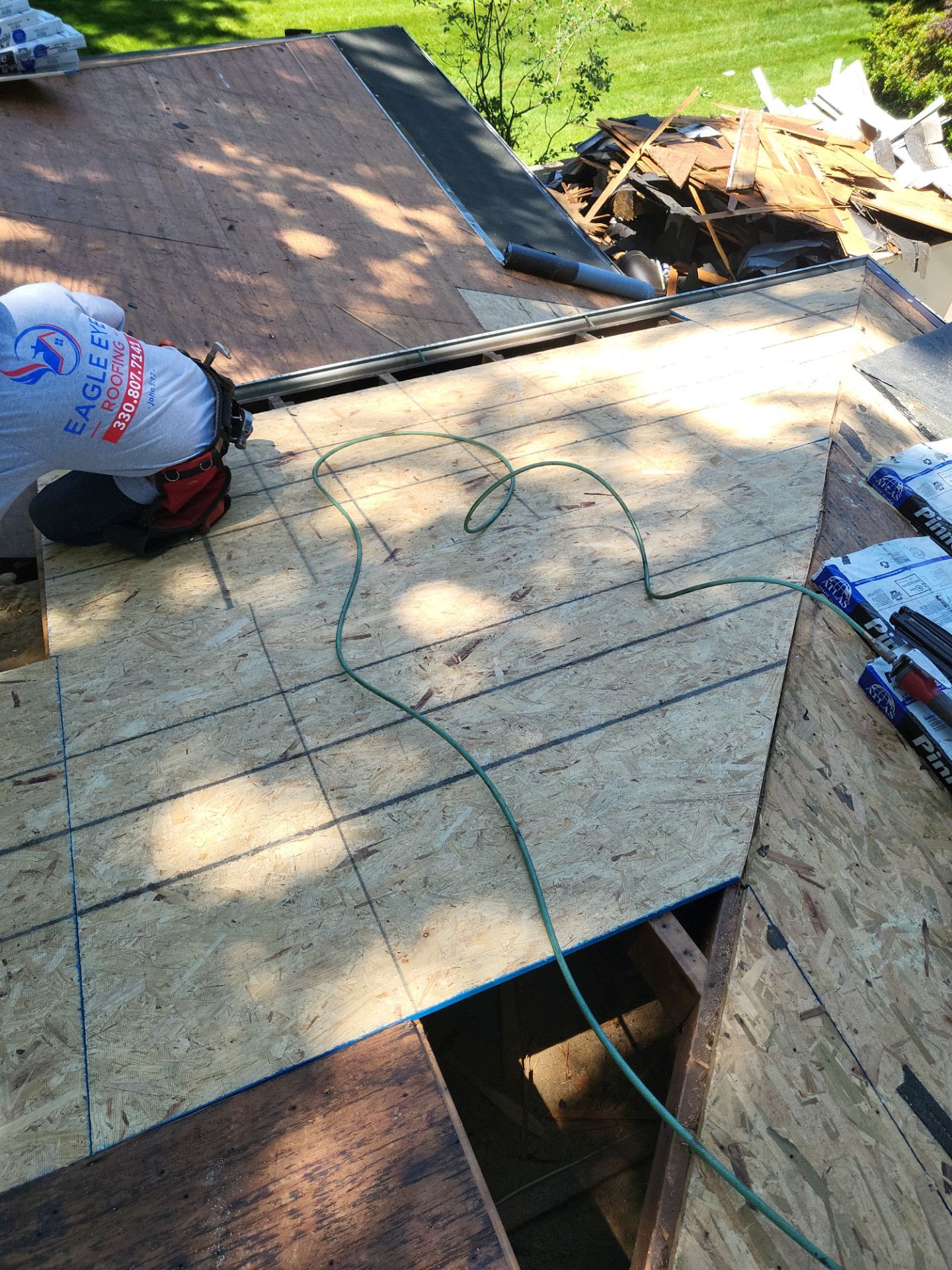 Atlas Pinnacle, Color, Burnt Hickory, Drip Edge, Color, Royal Brown by Eagle Eye Roofing