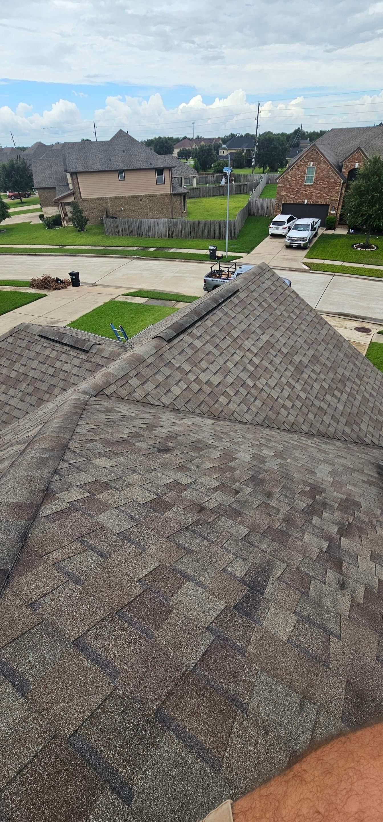 Hail Damage using Owen's Corning Duration (Lifetime) Shingles by Roof Repair Company
