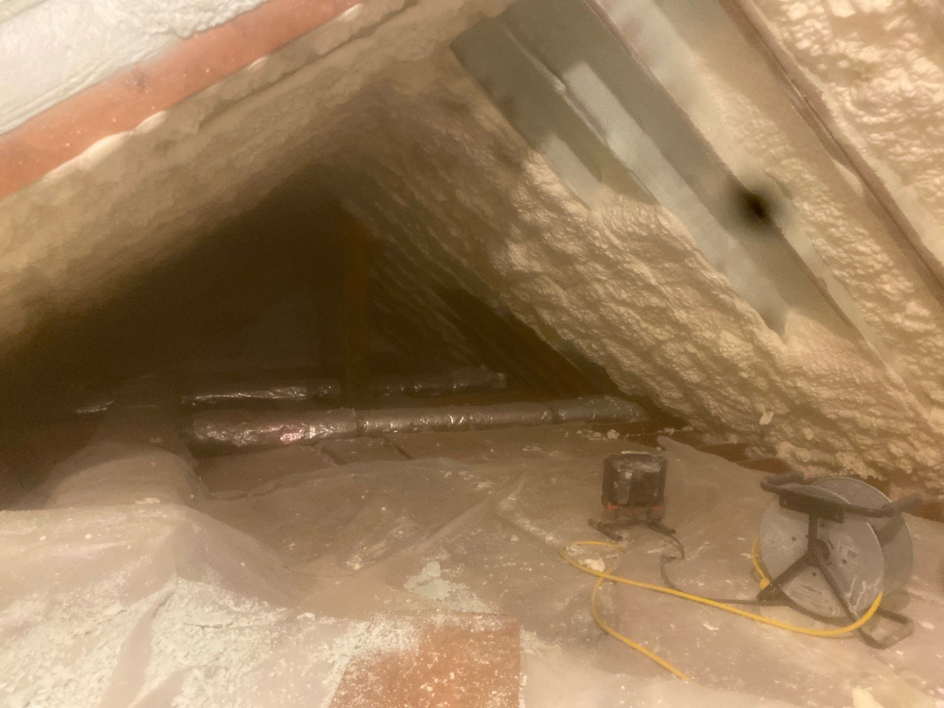 Attic Retrofit using open cell spray foam by NYS Foam & Energy