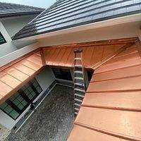 16oz Copper 1.5" Mechanical Seam by Total Roofing System The Metal Roof Experts