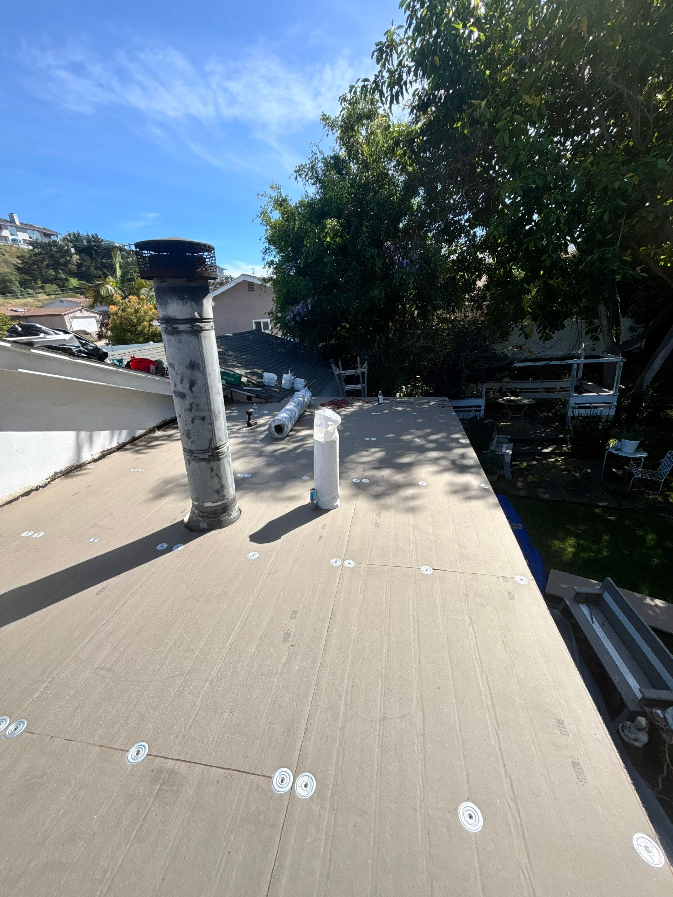 Mission Bay TPO Roof Replacement with Porch Conversion by Zenith Roofing Services