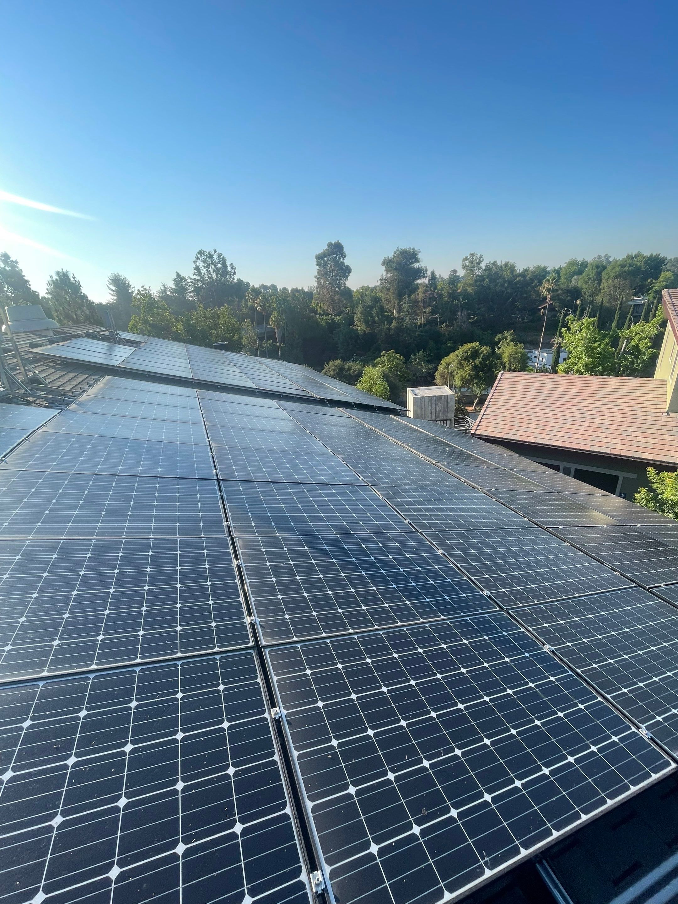 Commercial Solar Panel Cleaning for Chandler School in Pasadena Ca by Palm Coast Solar Cleaning