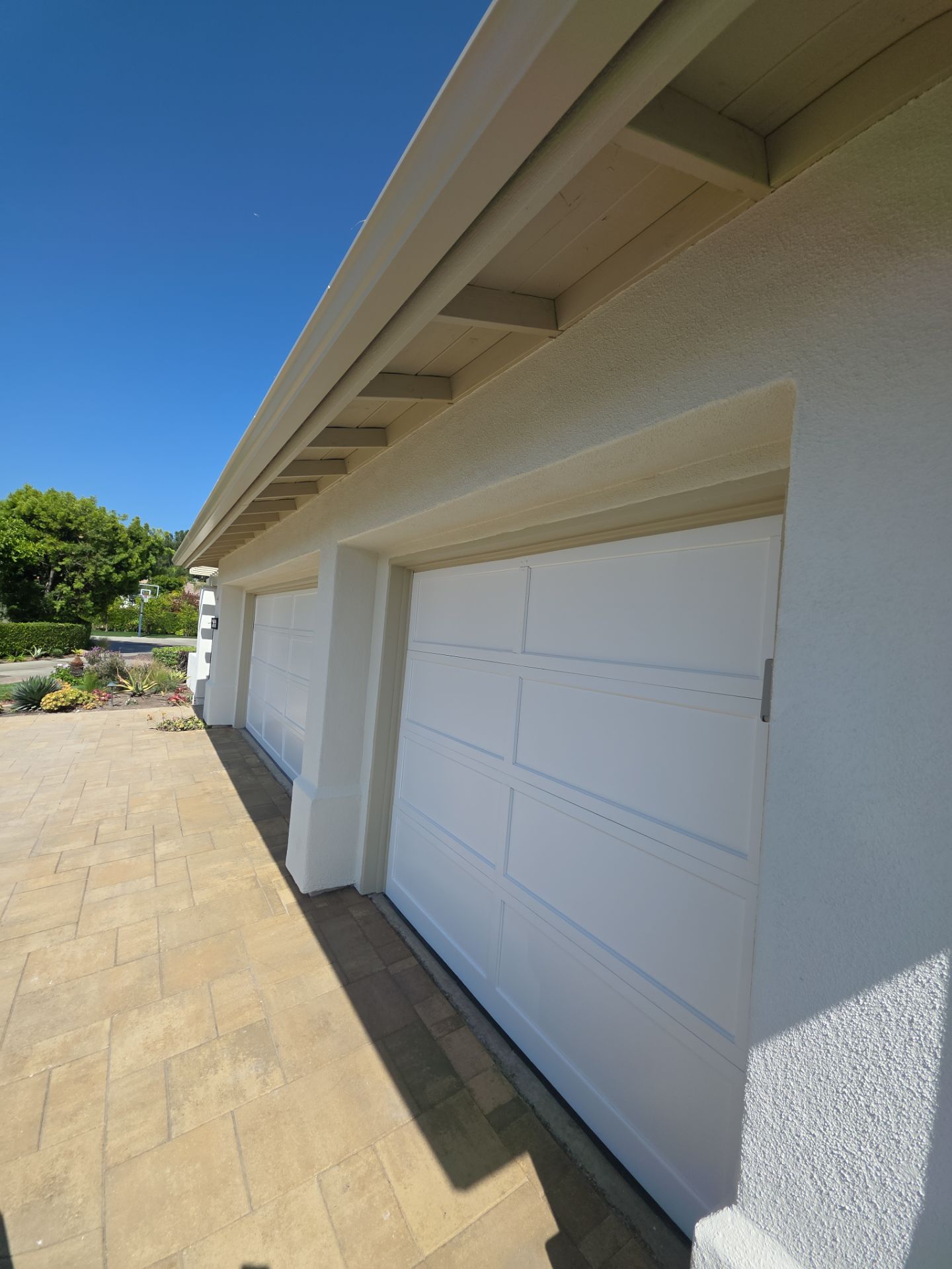 Exterior painting of this newly remodeled Mission Viejo home. by Beach City Painting