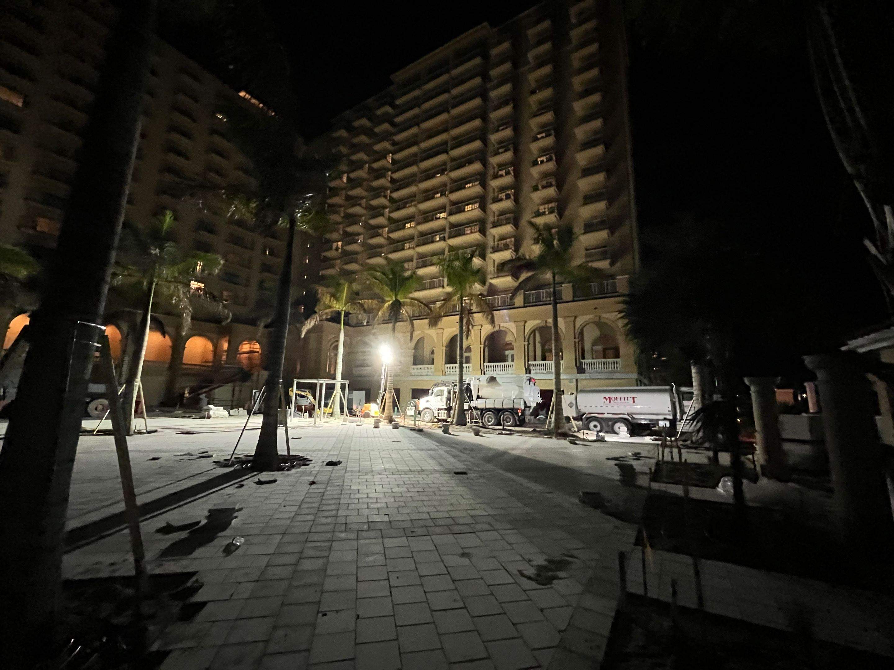 Ritz-Carlton S. Pool Deck & S. Service Rd Drain Cleaning by APS Power & Water
