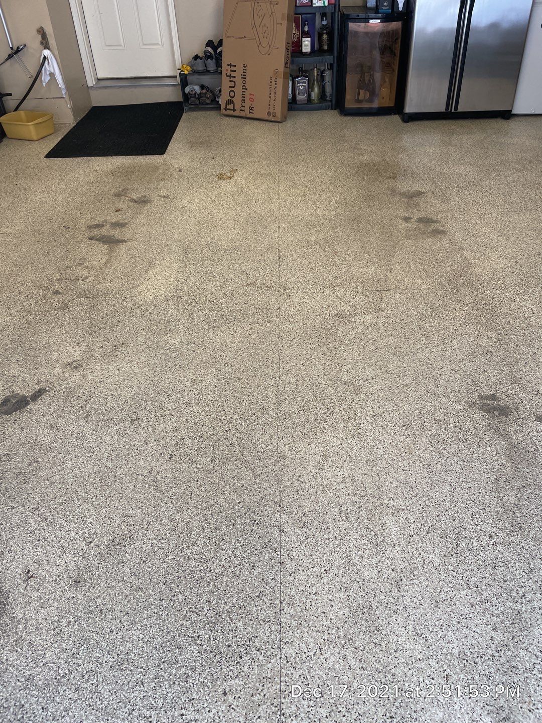 Garage Transformation using Sandstone by Croc Coatings, LLC