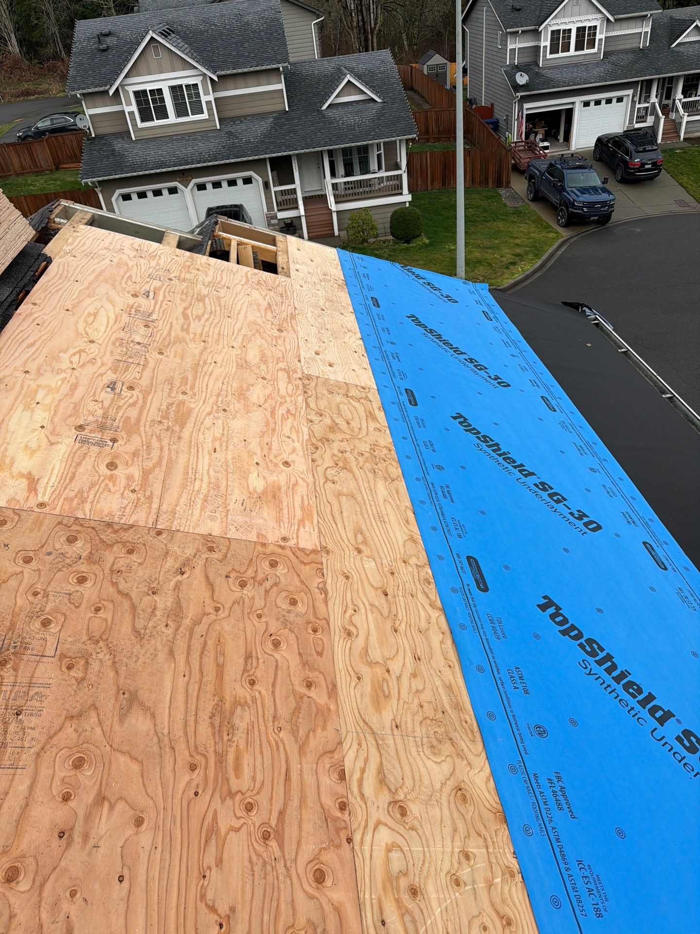 Residential Roofing Installation using GAF UHDZ Shingles by Roofing Formula LLC