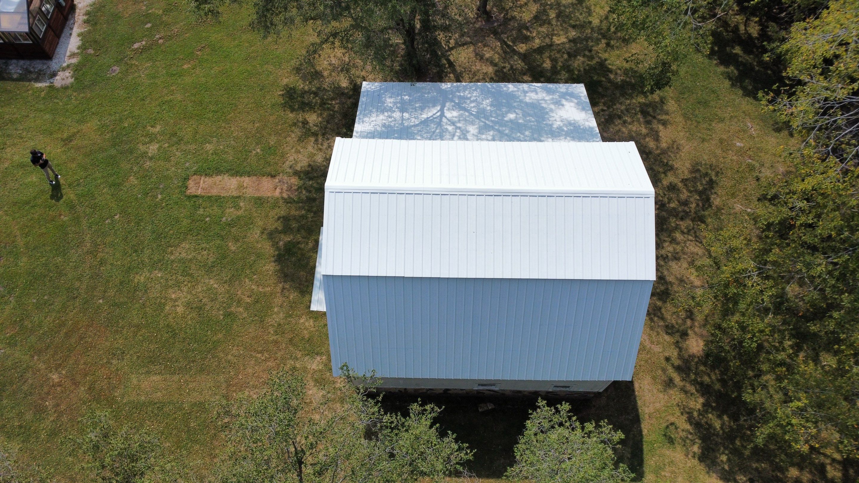 Residential Barn Roofing Install - 26 Gauge G-Rib Metal - Color bright White  by Titan Commercial & Residential Roofing 