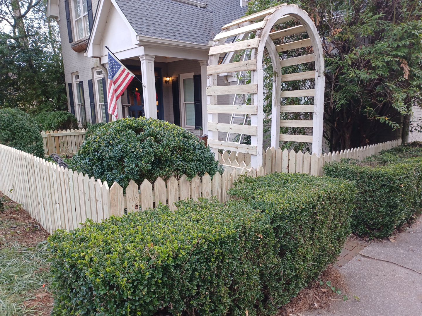 Montcrest - Fence by Pillar and Pine