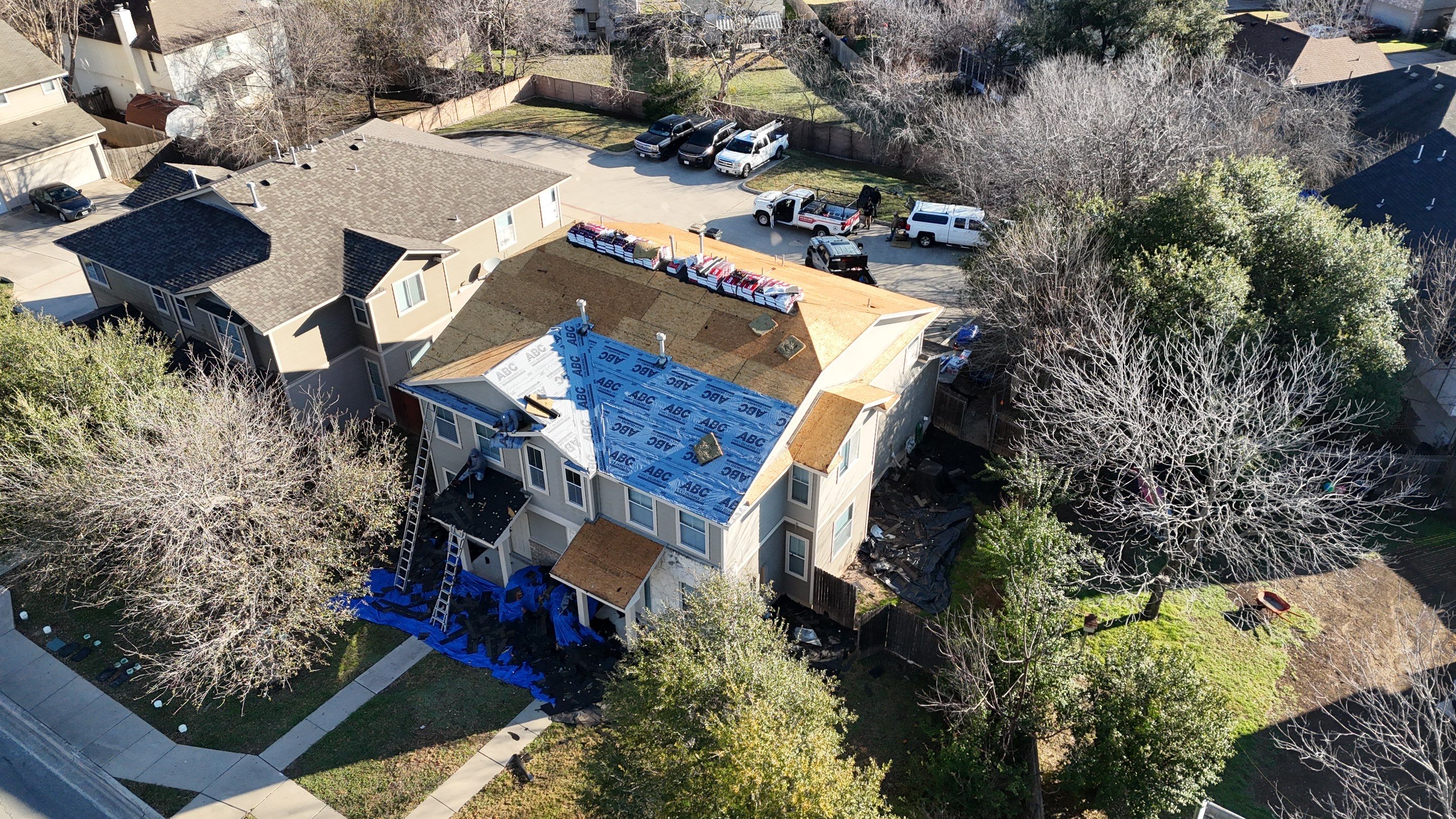 Residential Roof Replacement using GAF - Timberline Natrual Shadow - Weathered Wood by Action Exteriors Austin