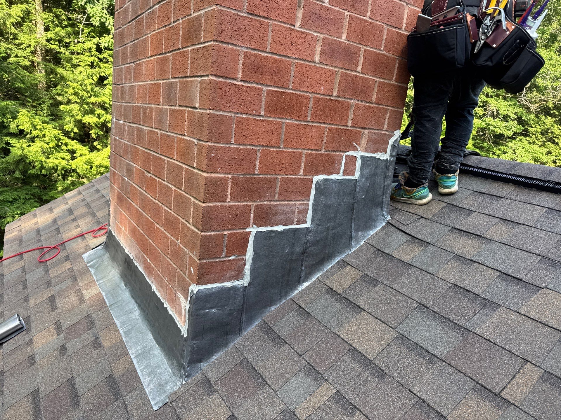 Amherst NH Roof Replacement with Owens Corning Duration Teak Shingles and Velux Skylights by Compass exteriors