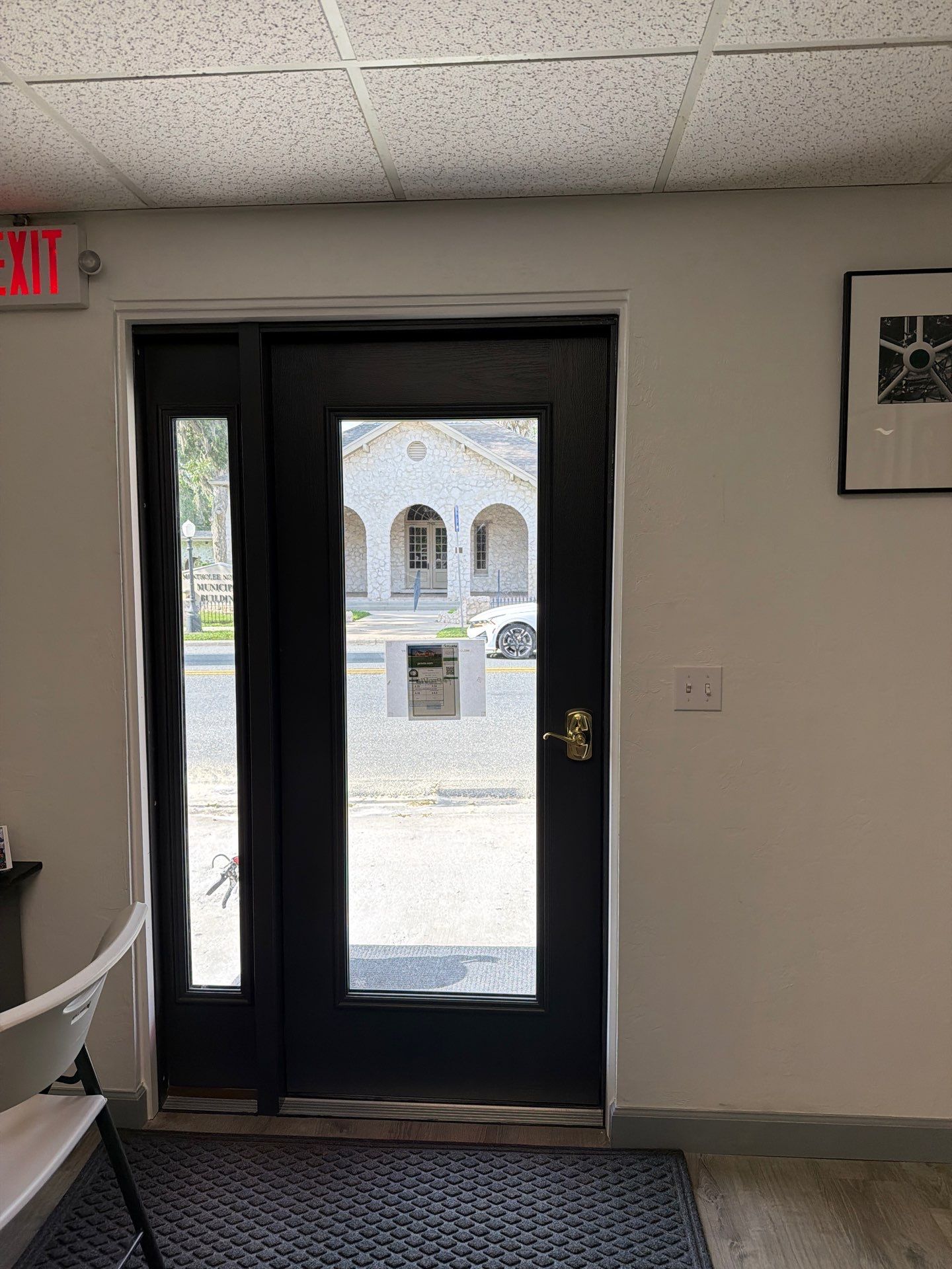 Commercial Entry Door Upgrade with ProVia Sidelight in Newberry by Windows & Doors Store