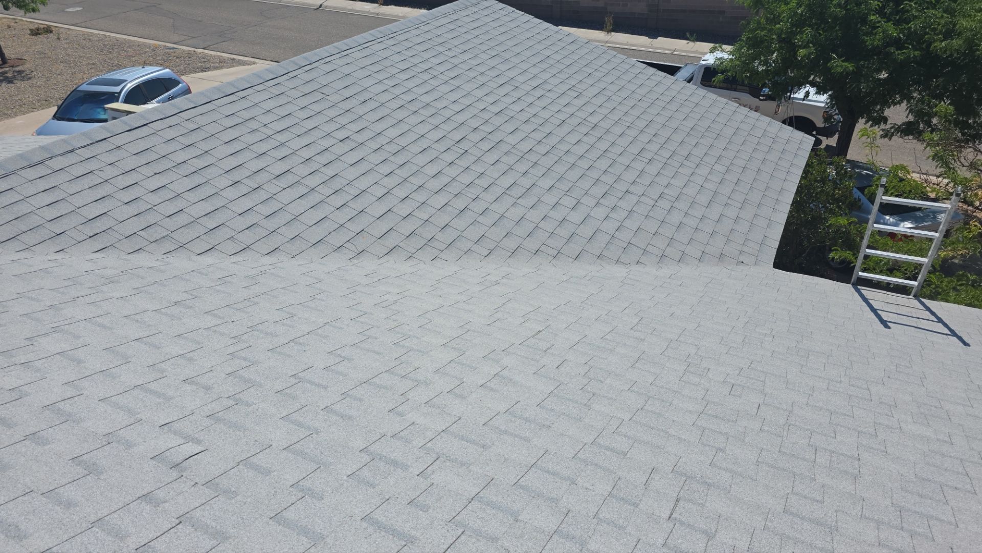 Owens Corning Shasta White Duration Shingle Roof Replacement and Decking Repair in Rio Rancho by Doyle Roof Masters Inc