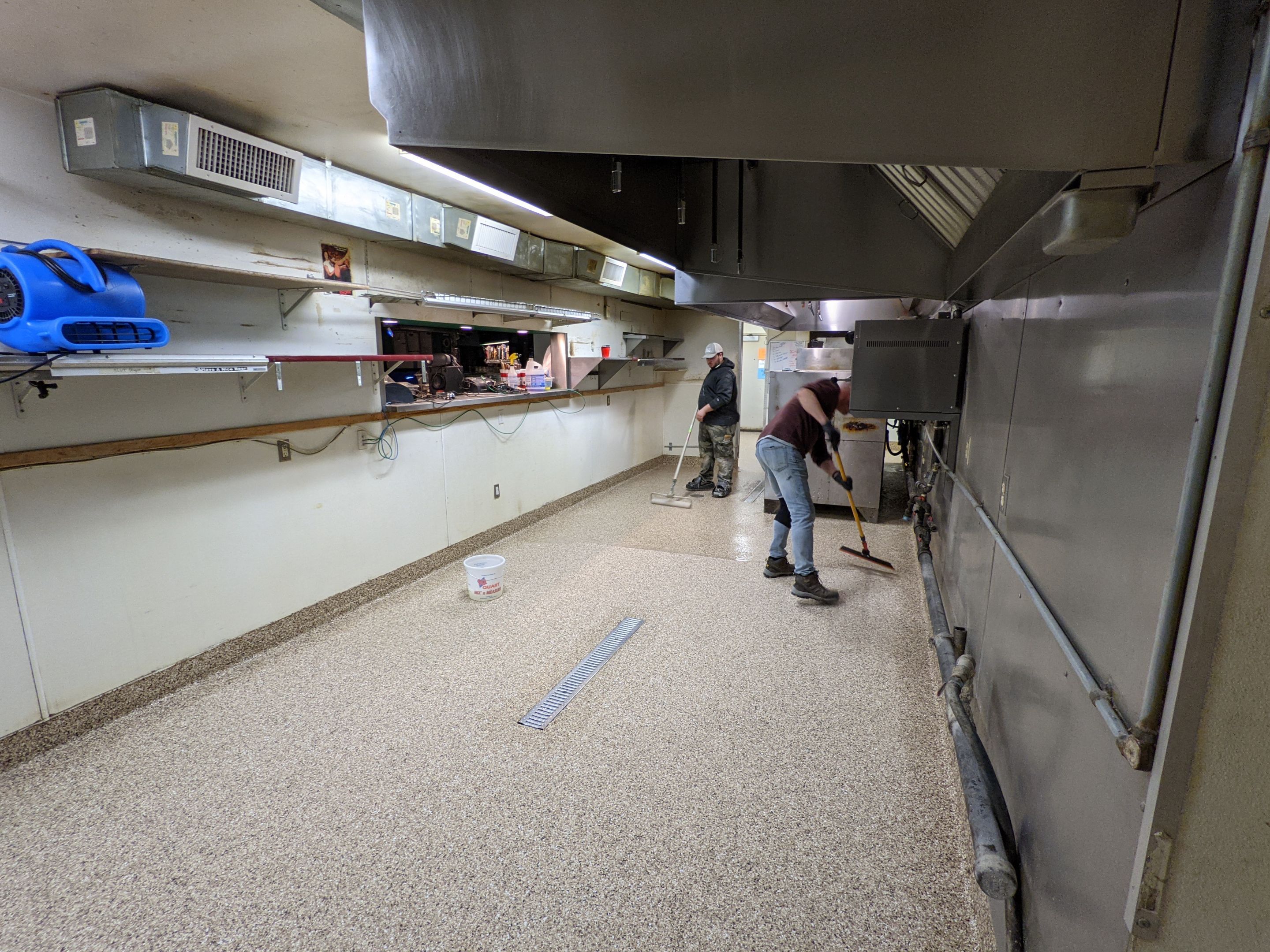 Commercial Floor Transformation using Penntek Evolution System by Croc Coatings, LLC