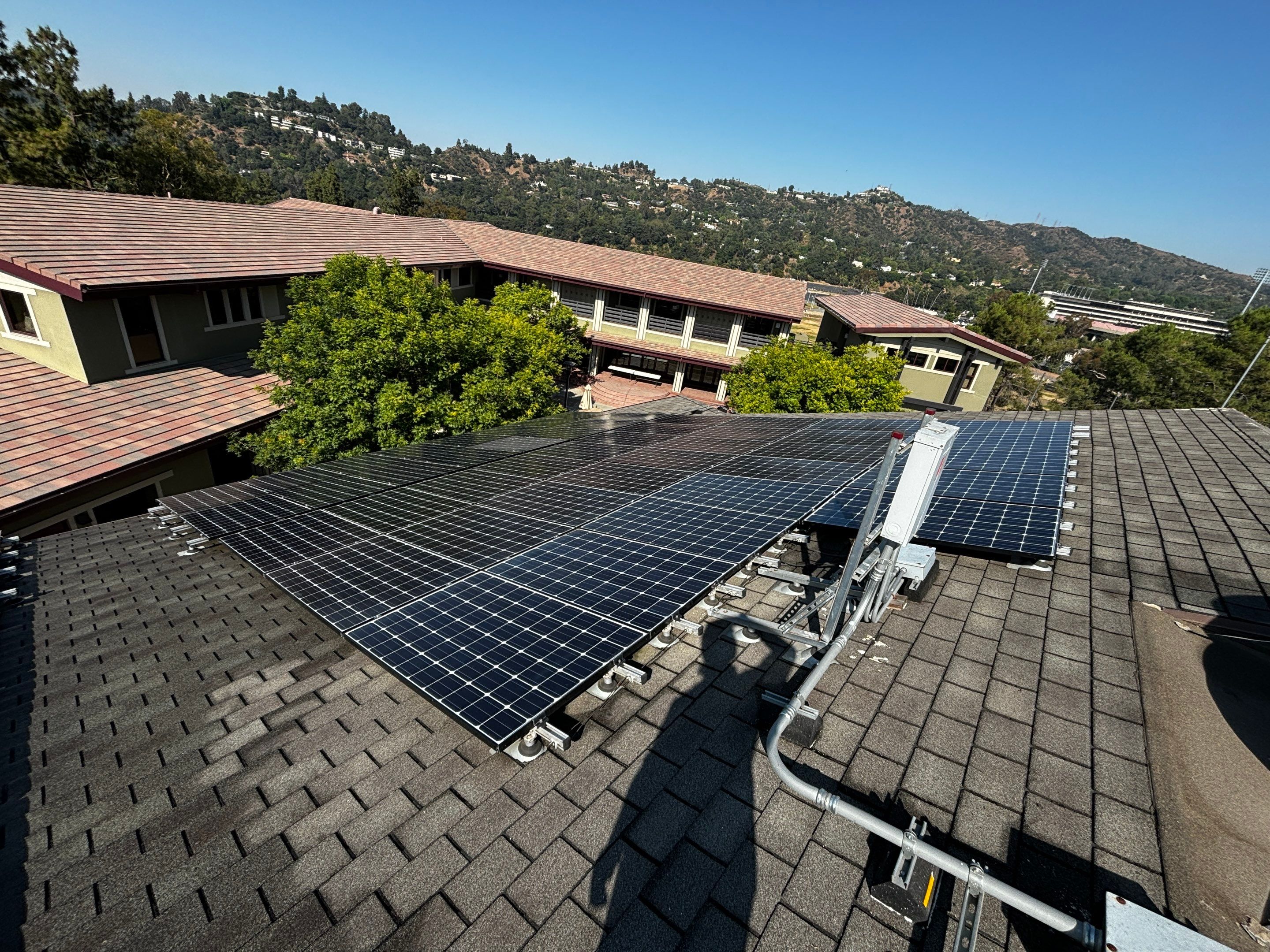 Commercial Solar Panel Cleaning for Chandler School in Pasadena Ca by Palm Coast Solar Cleaning