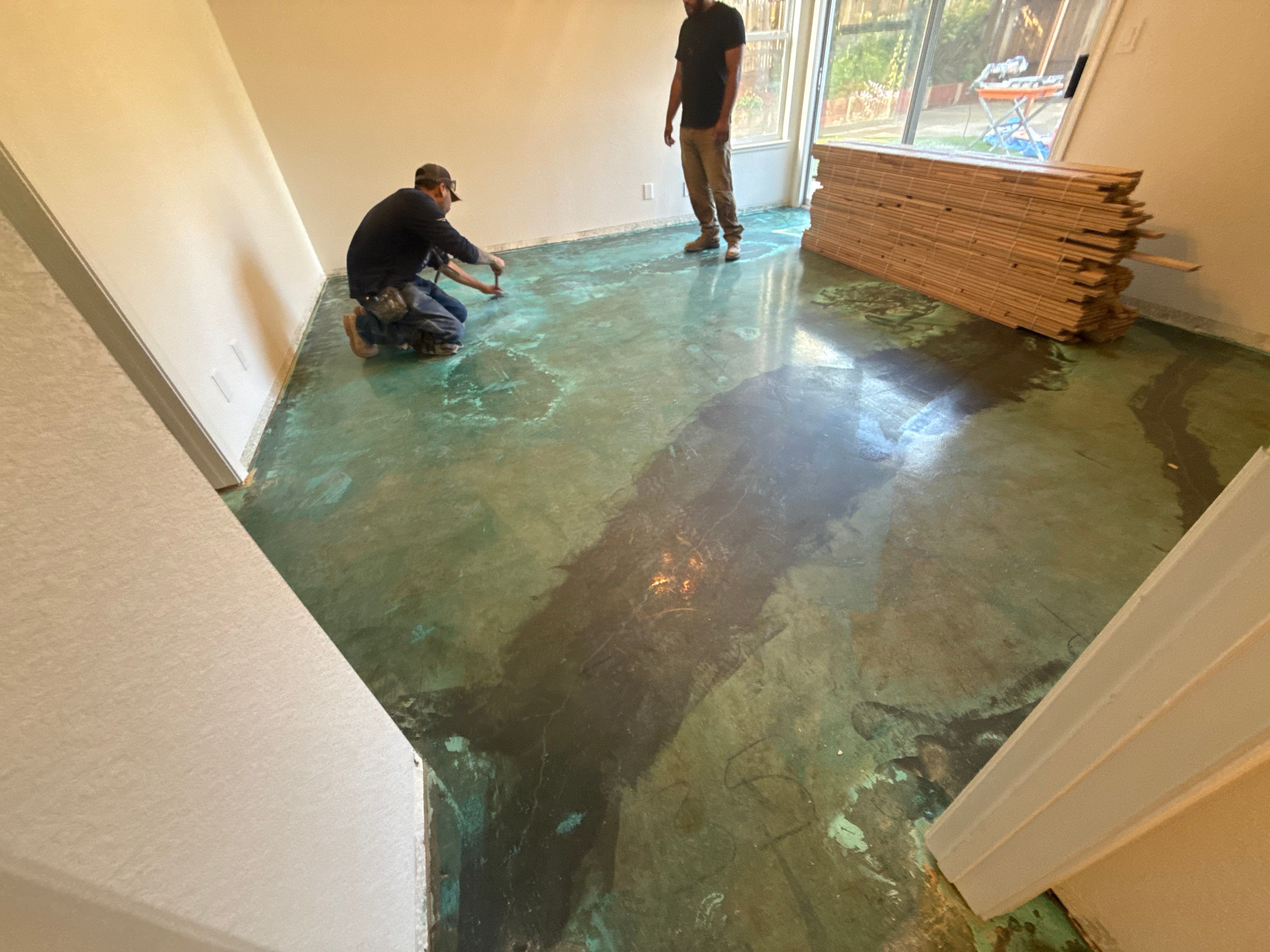 Custom Red Oak Hardwood Floor Installation and Finishing in Roseville by Footprints Floors South Sacramento