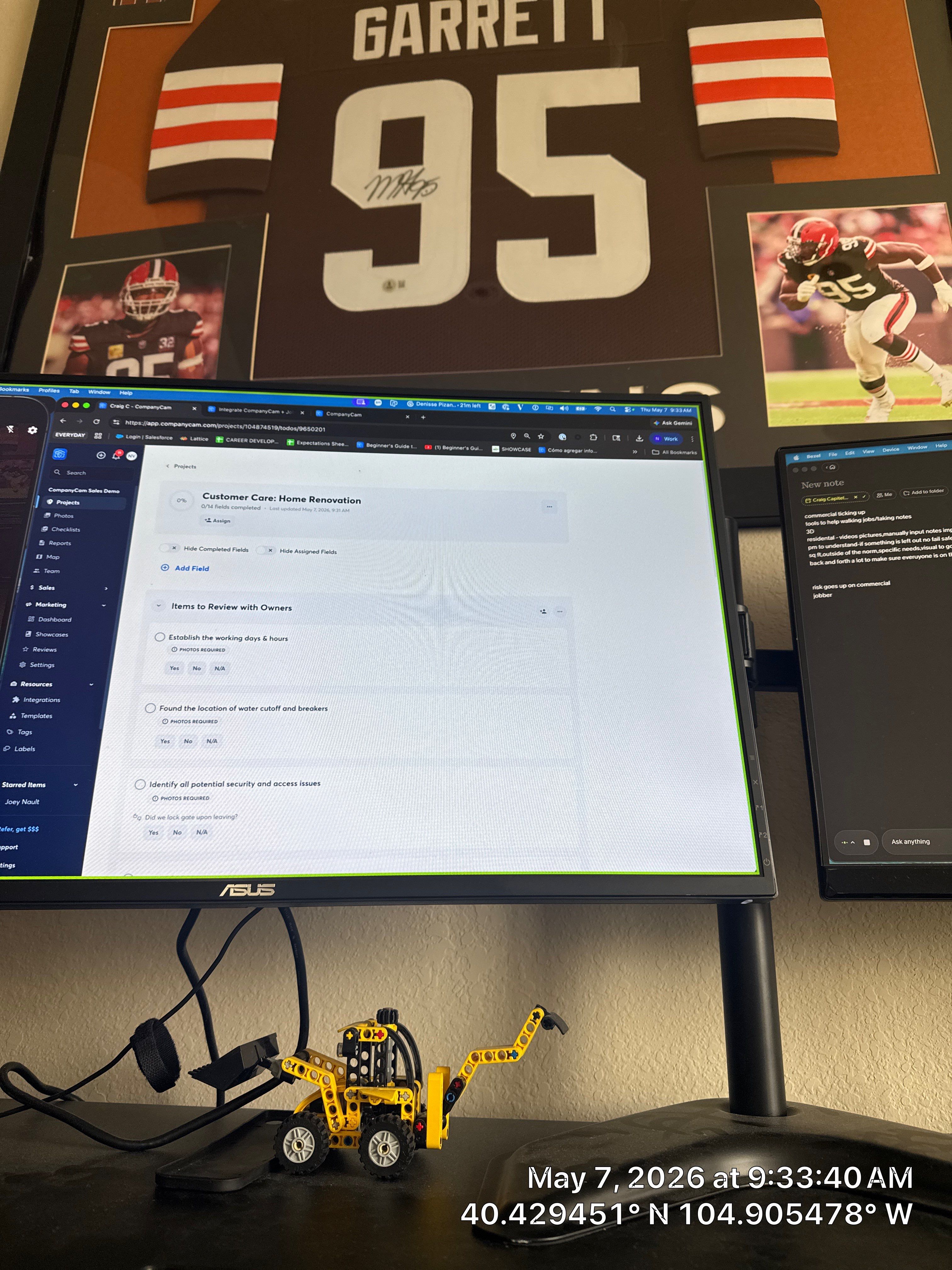 Custom Home Office and Multi-Monitor Workstation Installation in Windsor by CompanyCam Sales Demo