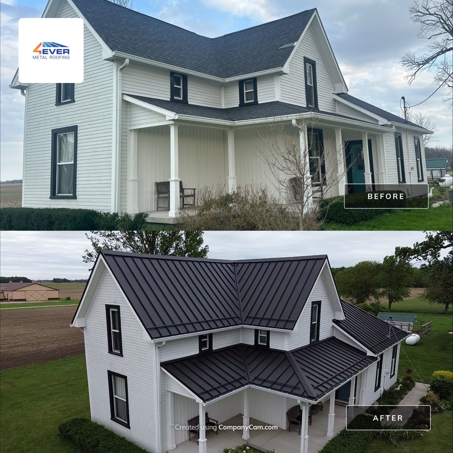 Standing Seam Metal Roof Transformation in Atlanta, IN by 4Ever Metal Roofing