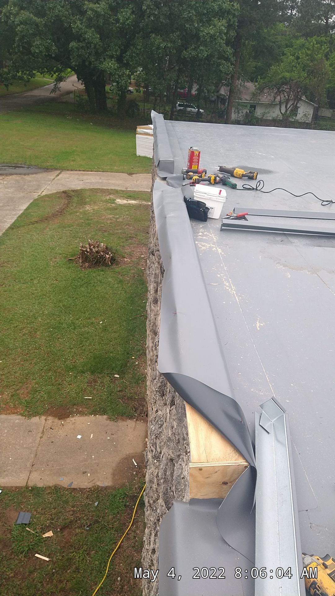 Commercial Roofing Installation using 50 mil PVC by Hostetler Roofing