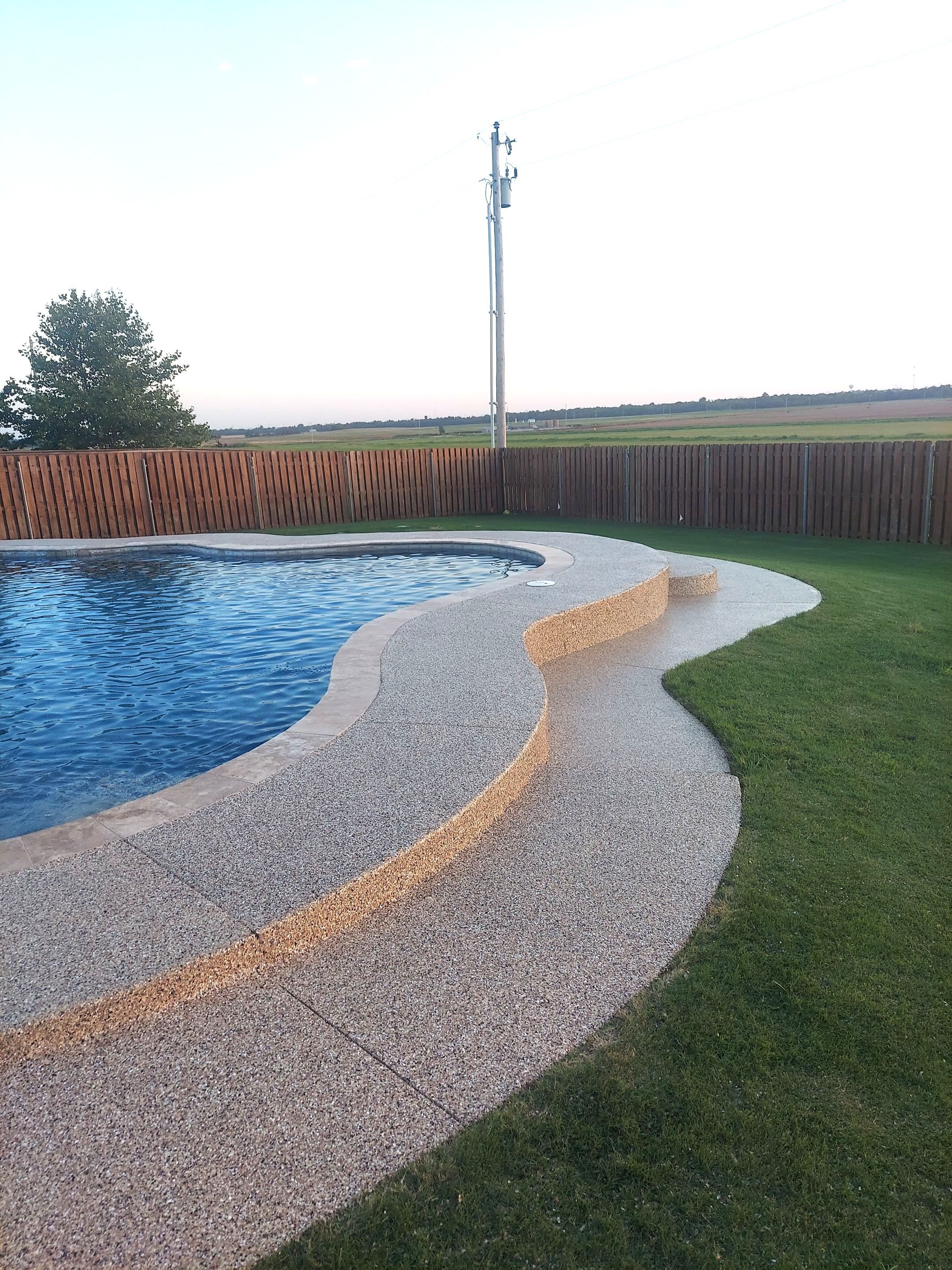 Patio & Pool Deck Coating with Sandstone by Copperhead Coatings
