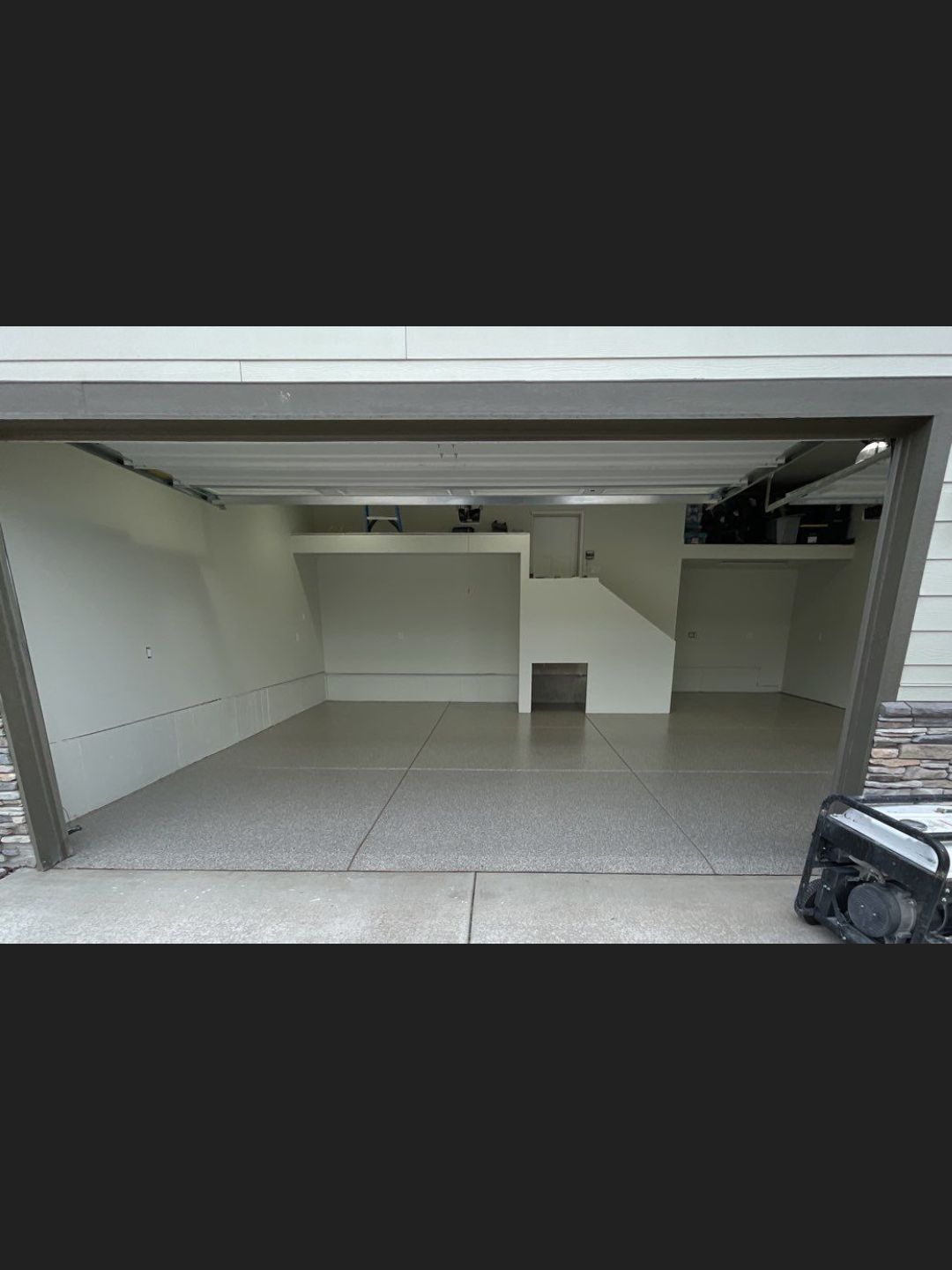 Garage Transformation using Pebble Beach by Croc Coatings, LLC