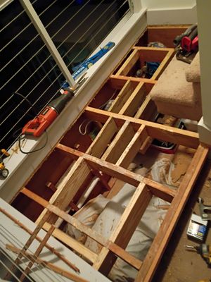 Oak Island Interior Stair Landing Framing Repair