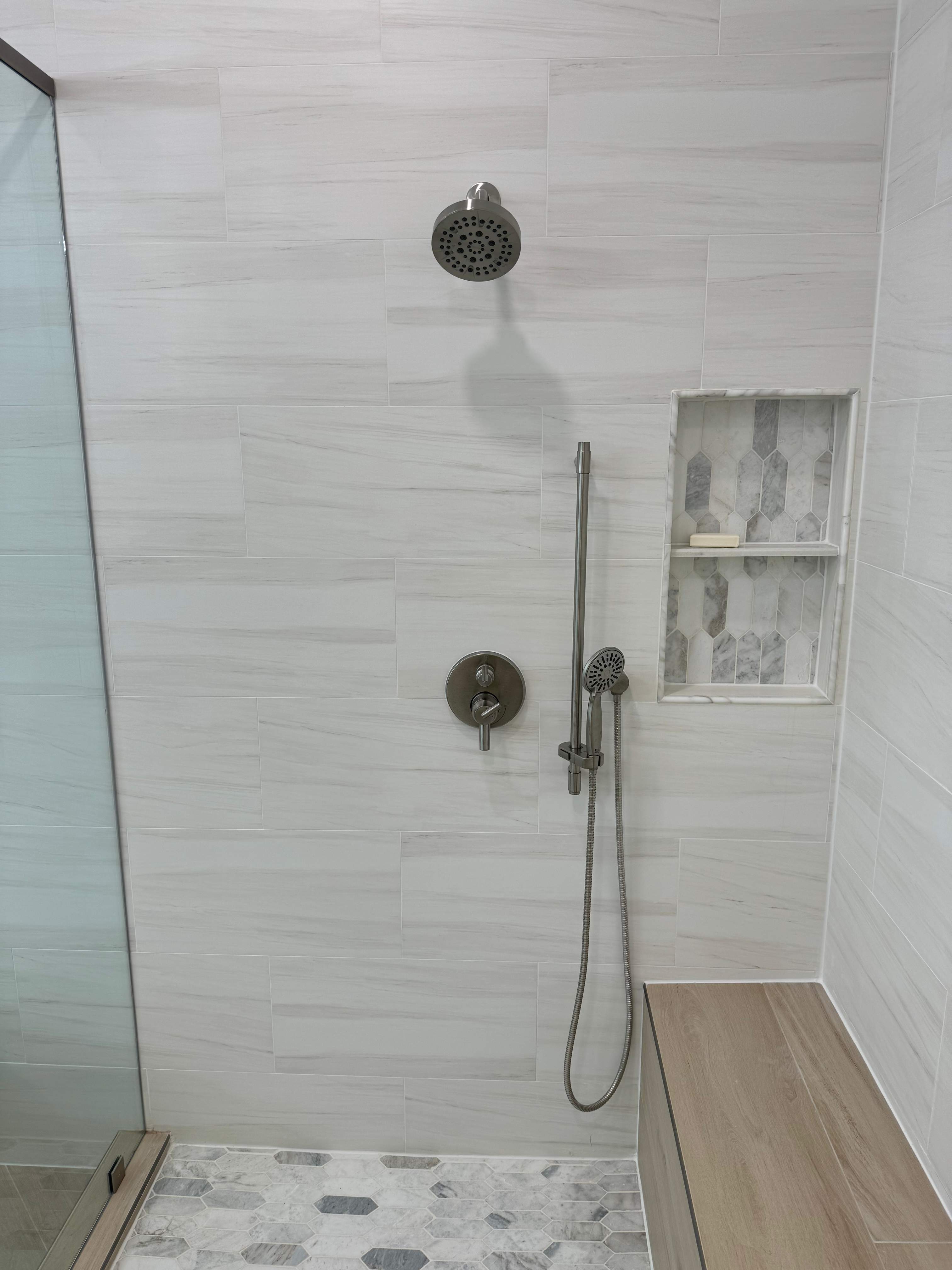 Full master bathroom renovation by Prudencio