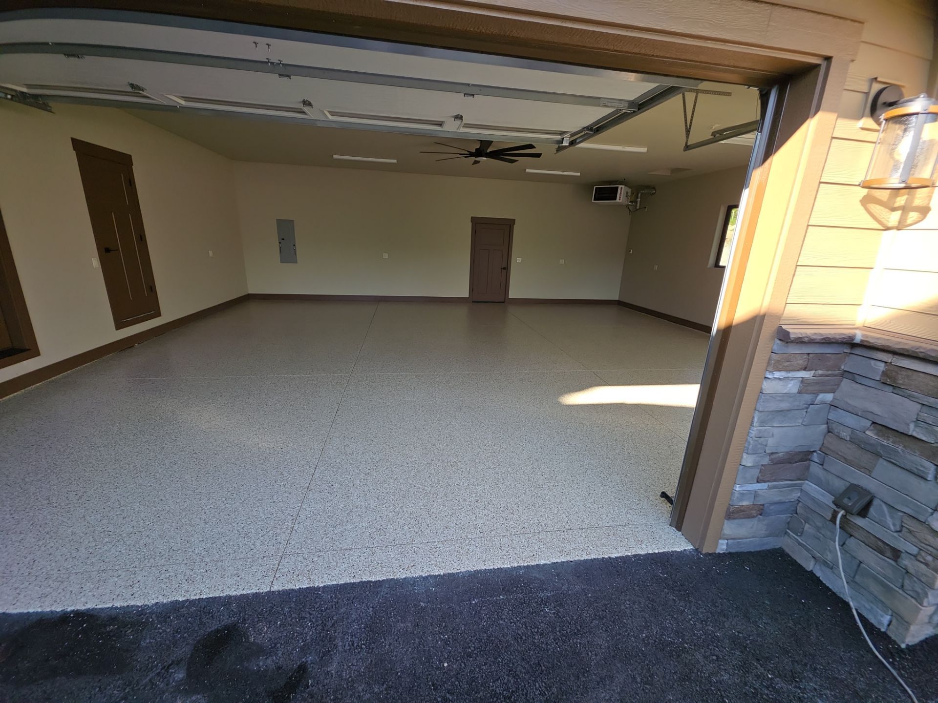 Garage Transformation using Driftwood by Croc Coatings, LLC