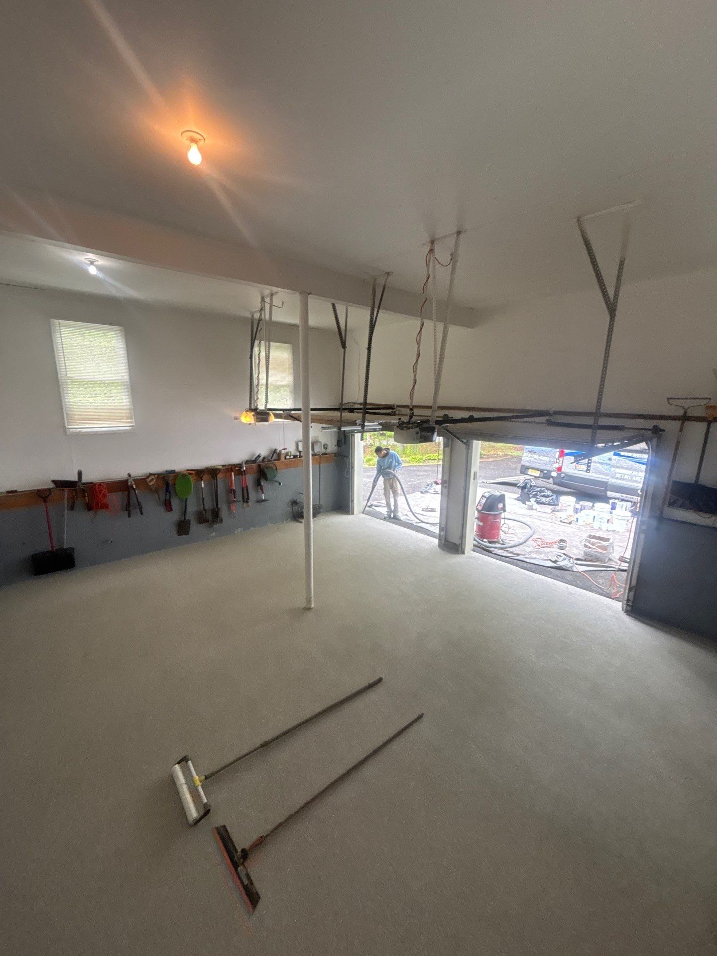 Travertine Polyurea Garage Floor Coating in Randolph, New Jersey by Spectrum Painting, LLC