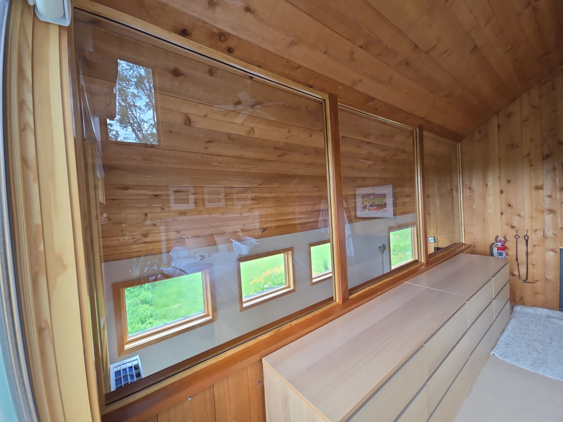 Glass Divider/Privacy Wall Installed using Laminated Safety Glass by Cheshire Glass Company