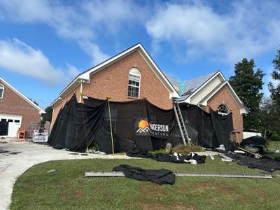 Roof Replacement using GAF Timberline HDZ Weathered Wood & Gutter Replacement