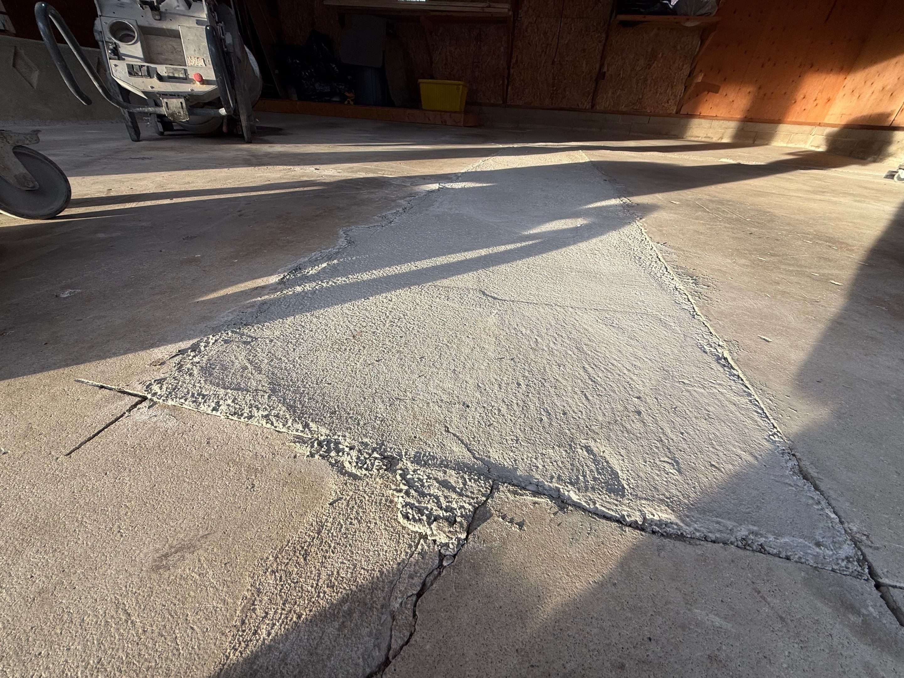 Multi-Colored Epoxy Garage Floor Coating and Concrete Stair Restoration by Select Painting, Coatings & Garage Cabinets