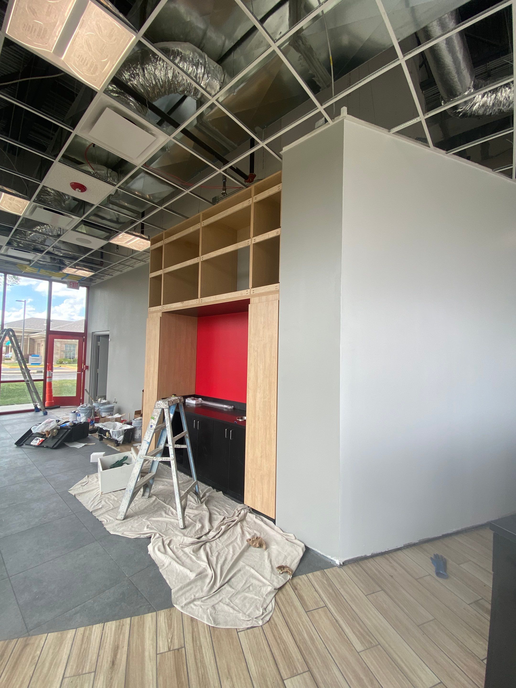 Commercial Interior Repaint for Remodel of Discount Tire in Wichita, KS by Midwest Paint LLC