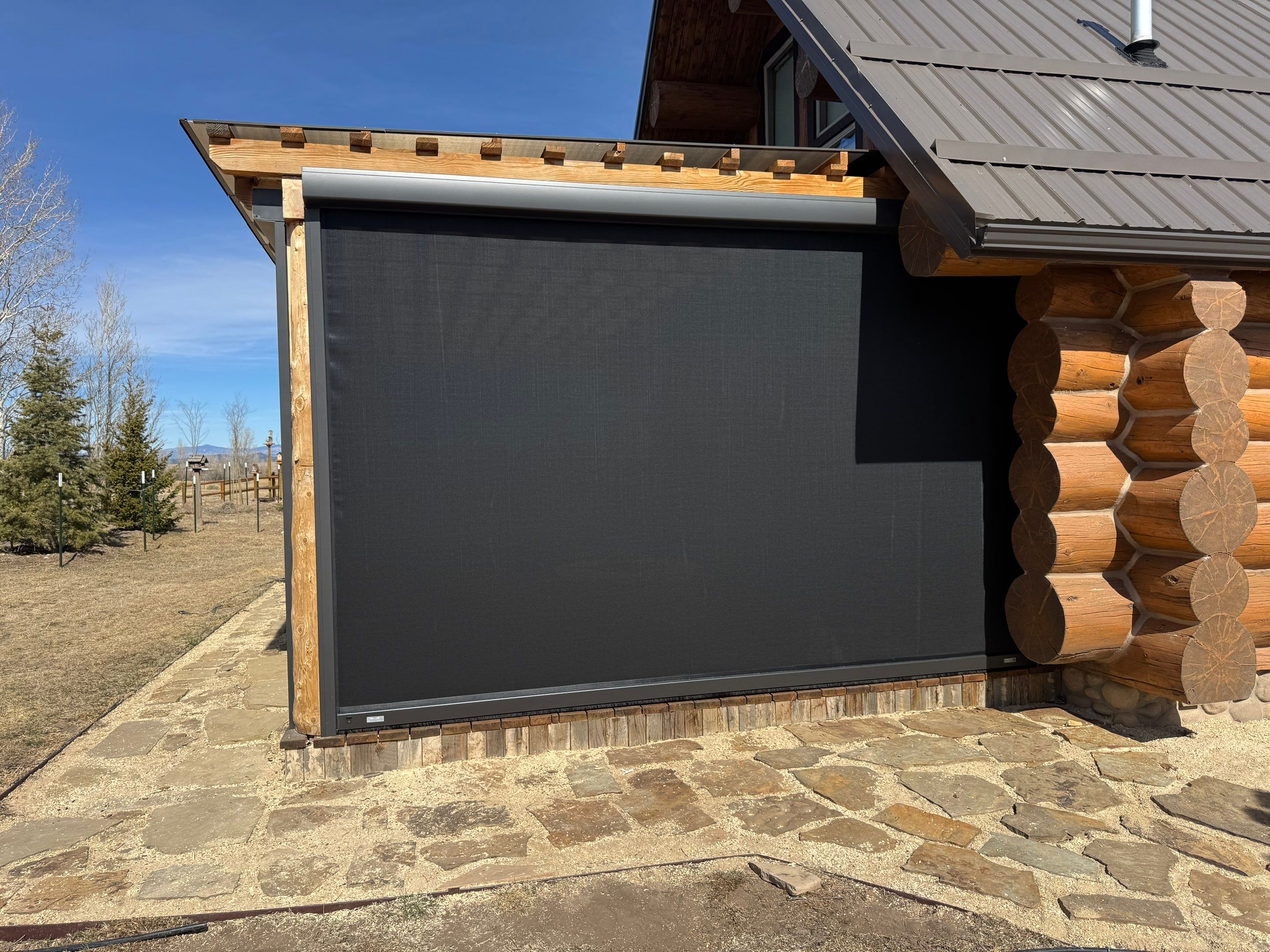 Motorized Screens using Progressive MagnaTrack Screens by Outdoor Solutions Colorado
