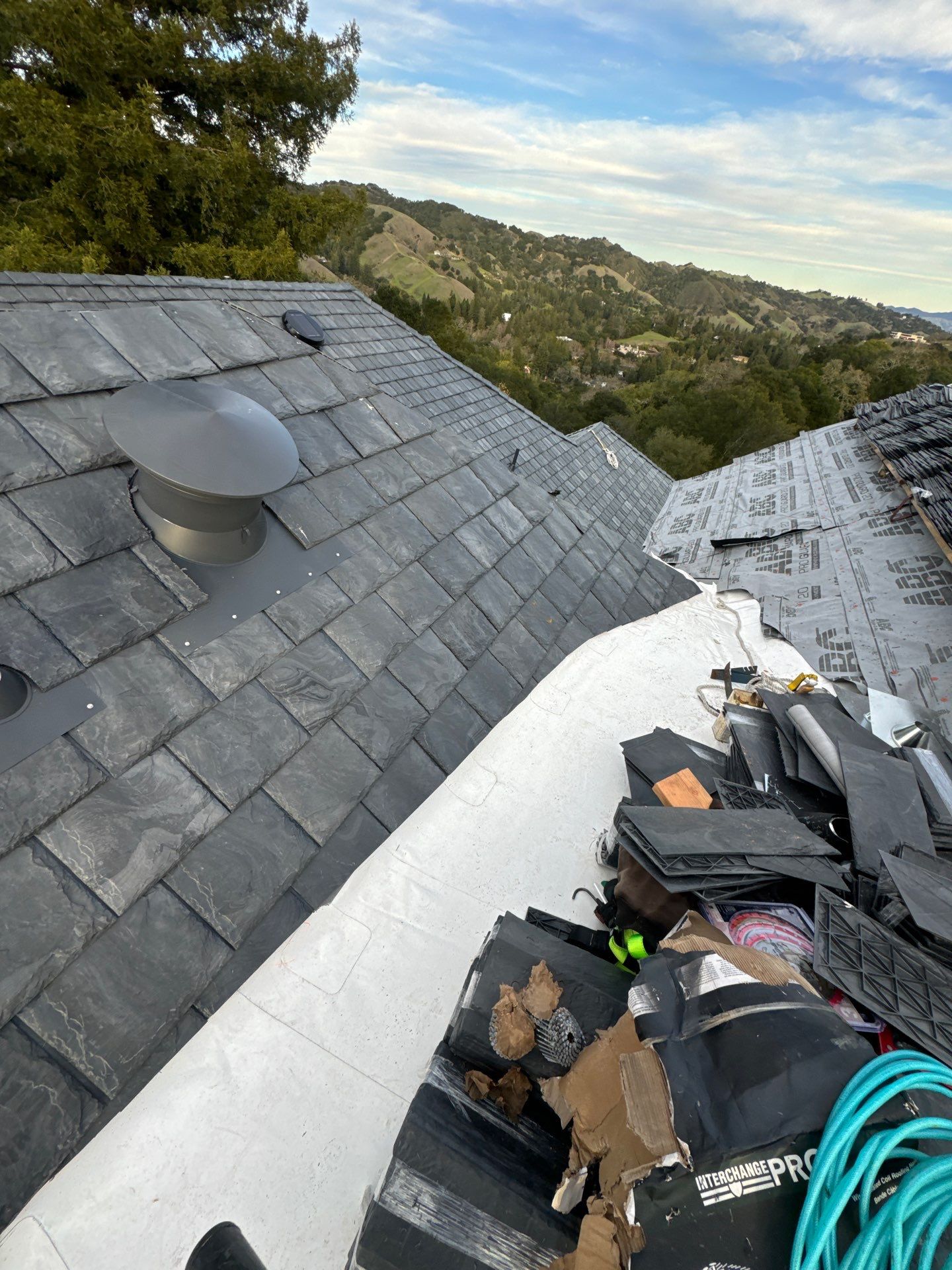 Residential Roofing Installation using Slate by Acker Roofing