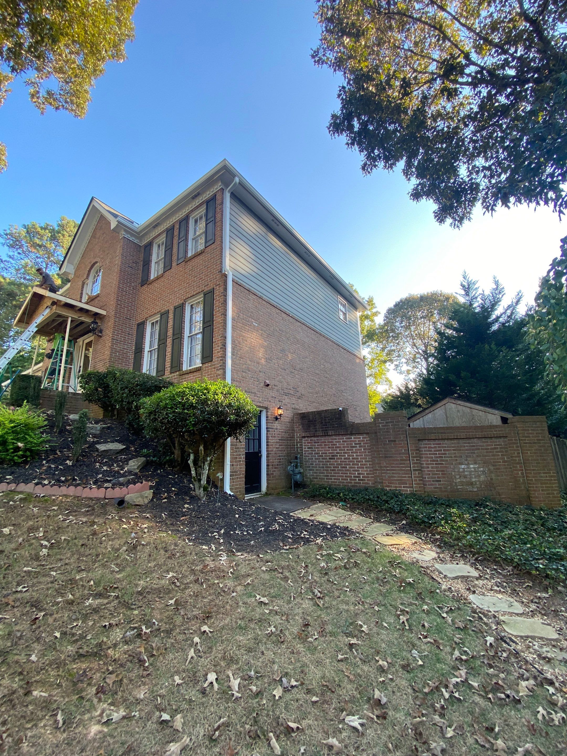 Custom Portico Construction and Siding Replacement in Alpharetta by Swift Home Renovations
