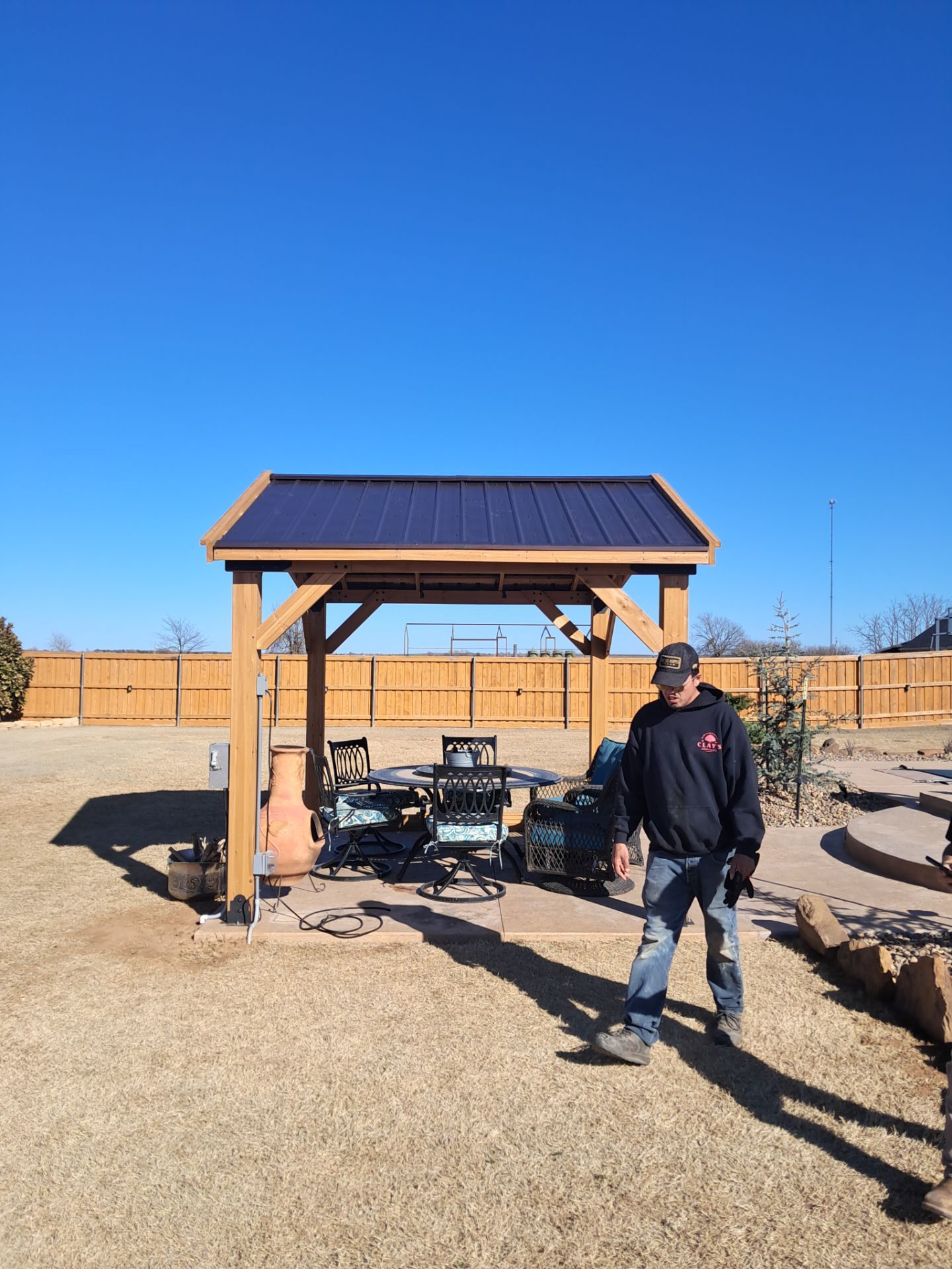 Landscape installation w/ irrigation and landscape lighting by Clays Services Inc