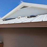 .032 Aluminum 1.5" Mechanical Seam Solar White  by Total Roofing System The Metal Roof Experts
