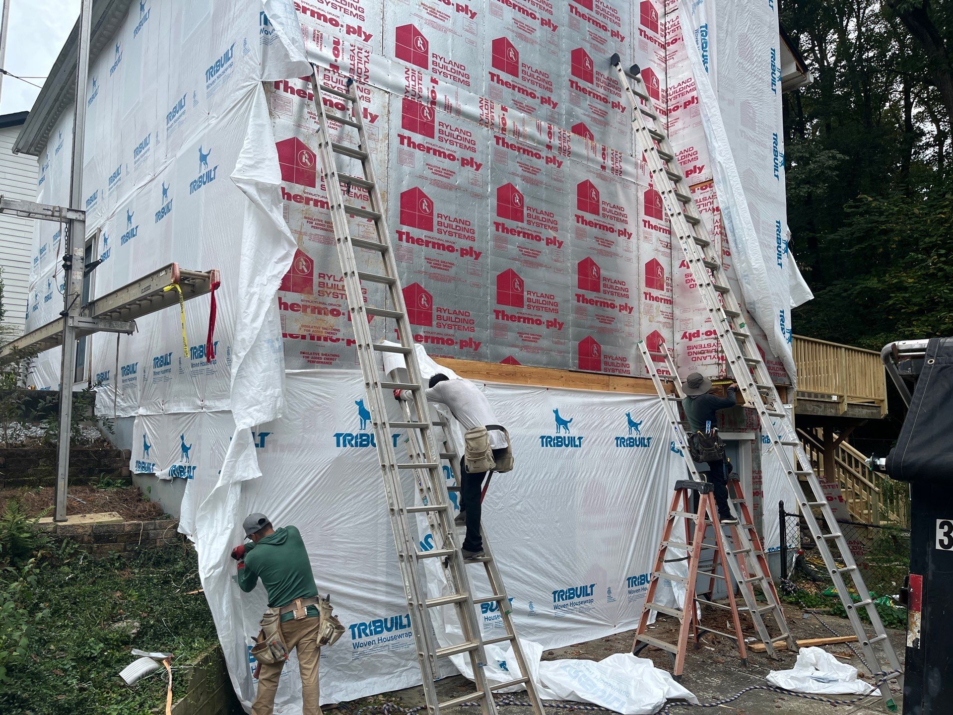 James Hardie Siding Replacement and Pressure Treated Pine Deck Resurface by Nelson Exteriors