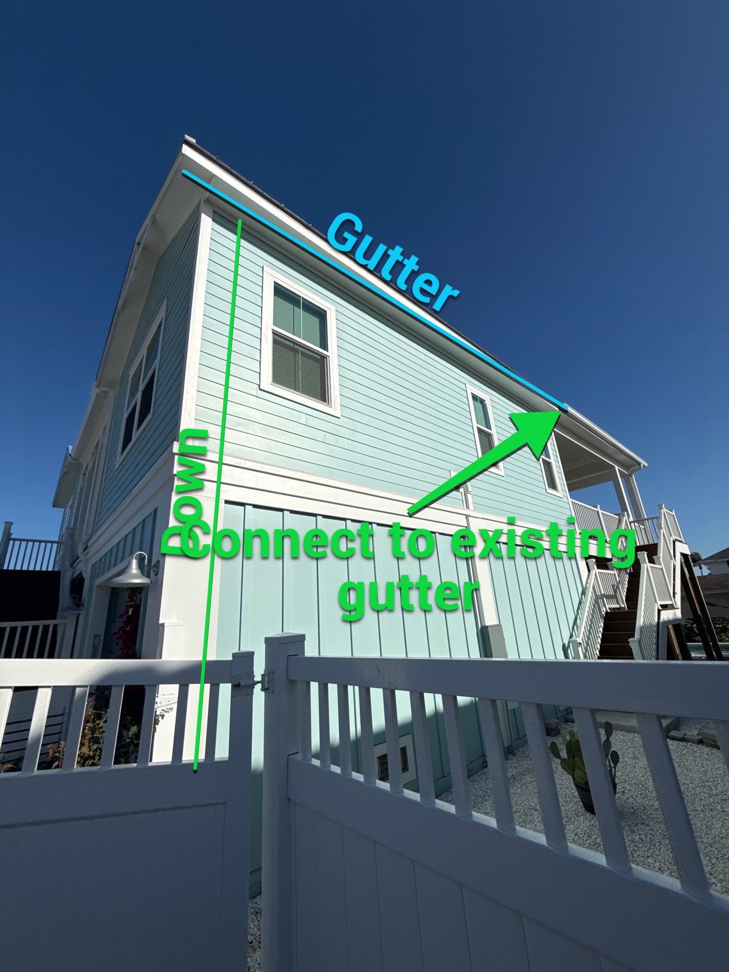 New White Seamless Gutters Installation and Downspouts, Reseal Gutters in Fort Myers Beach, FL  by Gutter Professors