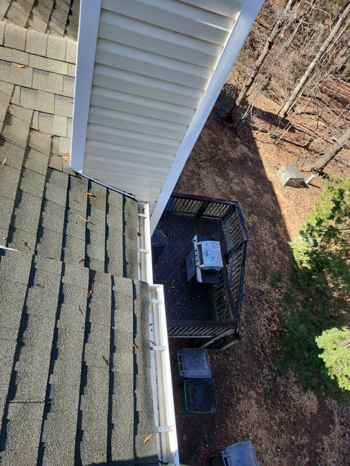 Gutter Cleaning using water by Power Wash Masters LLC