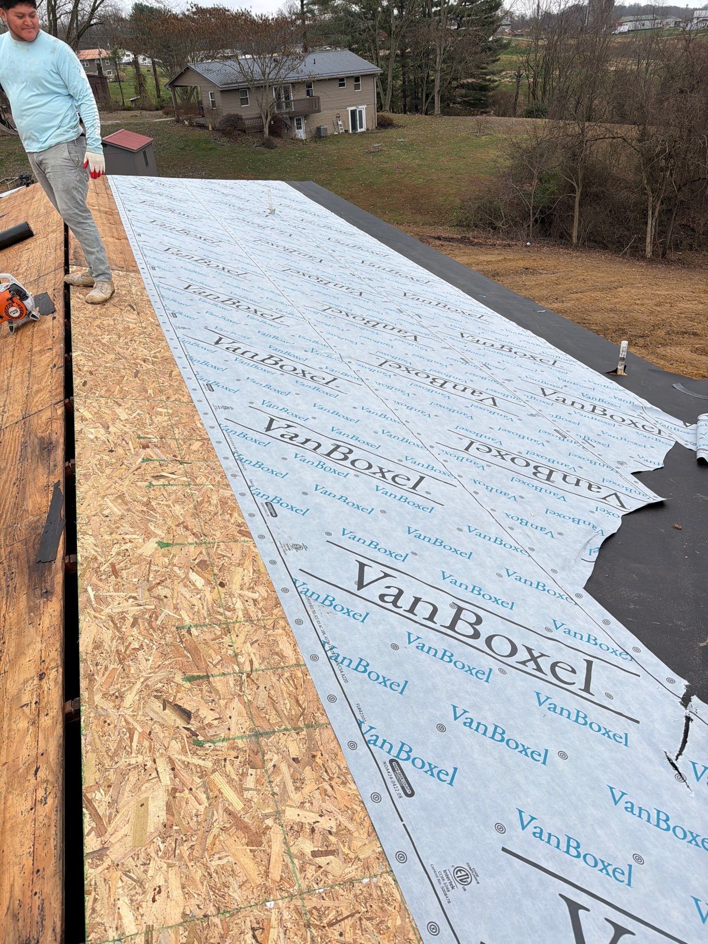 Residential Roofing Installation using GAF TImberline HDZ Hickory by Rainstoppers Roofing